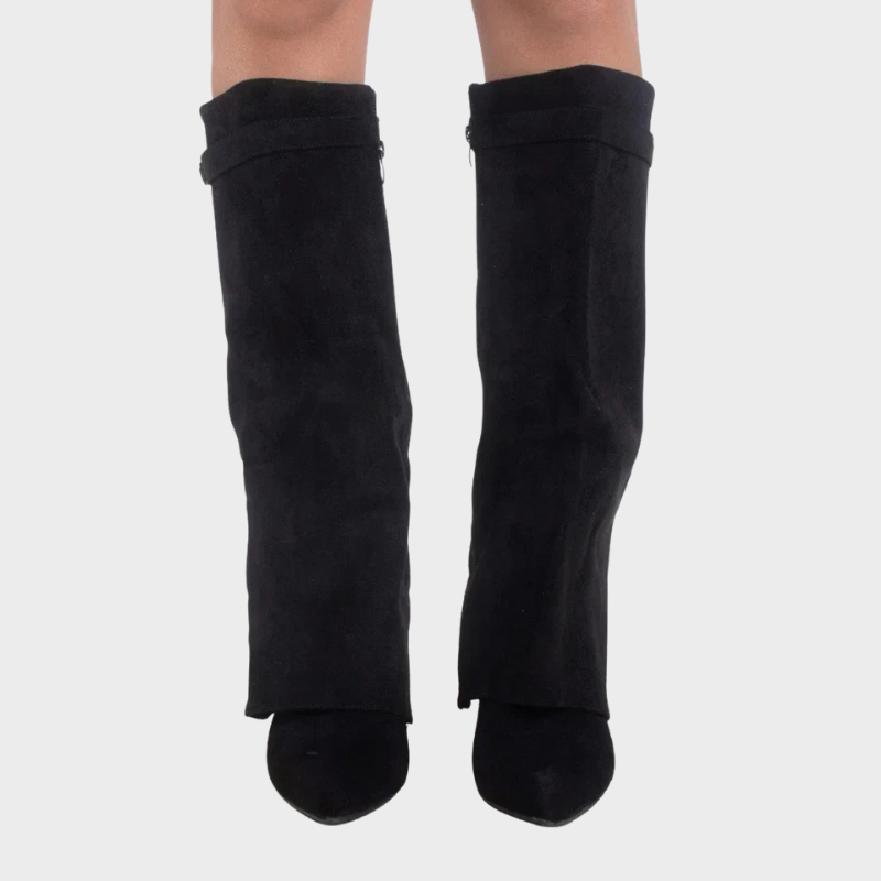 Nova – Kniehohe Stiefel mit verstecktem Absatz