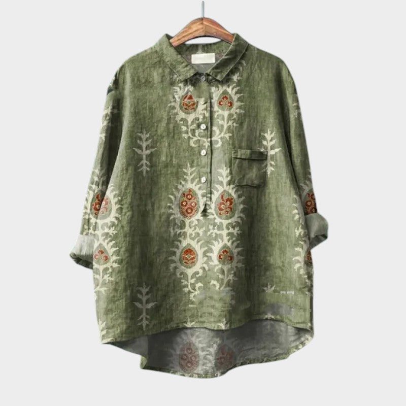 Lovina | Premium Bluse mit Spitzenverzierungen