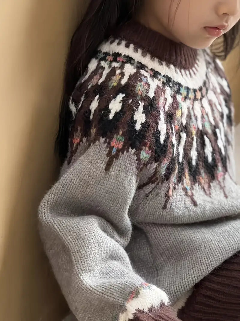 Fleecegefütterter Pullover für Kinder mit gemütlichem Gefühl