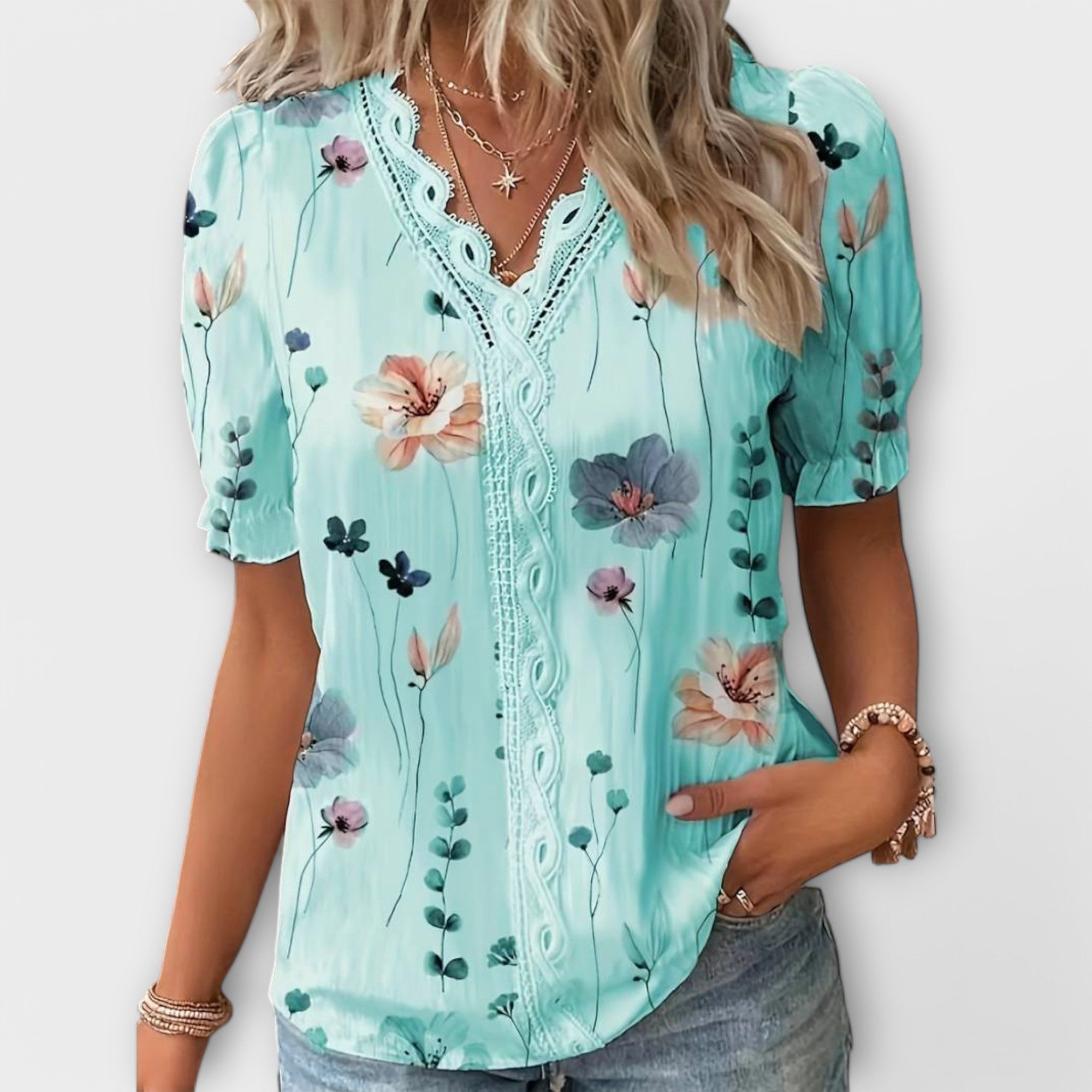 Emily – Stylische V-Ausschnitt Bluse