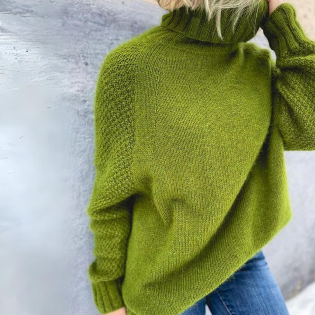 Angela - Eleganter Hochkragenpullover