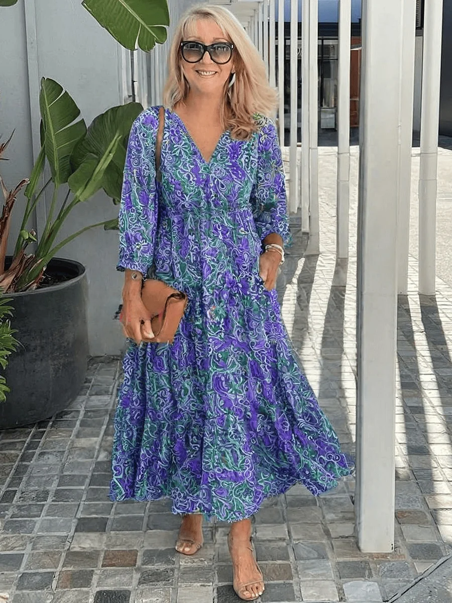 Linda | Bequemes Sommerblumenkleid