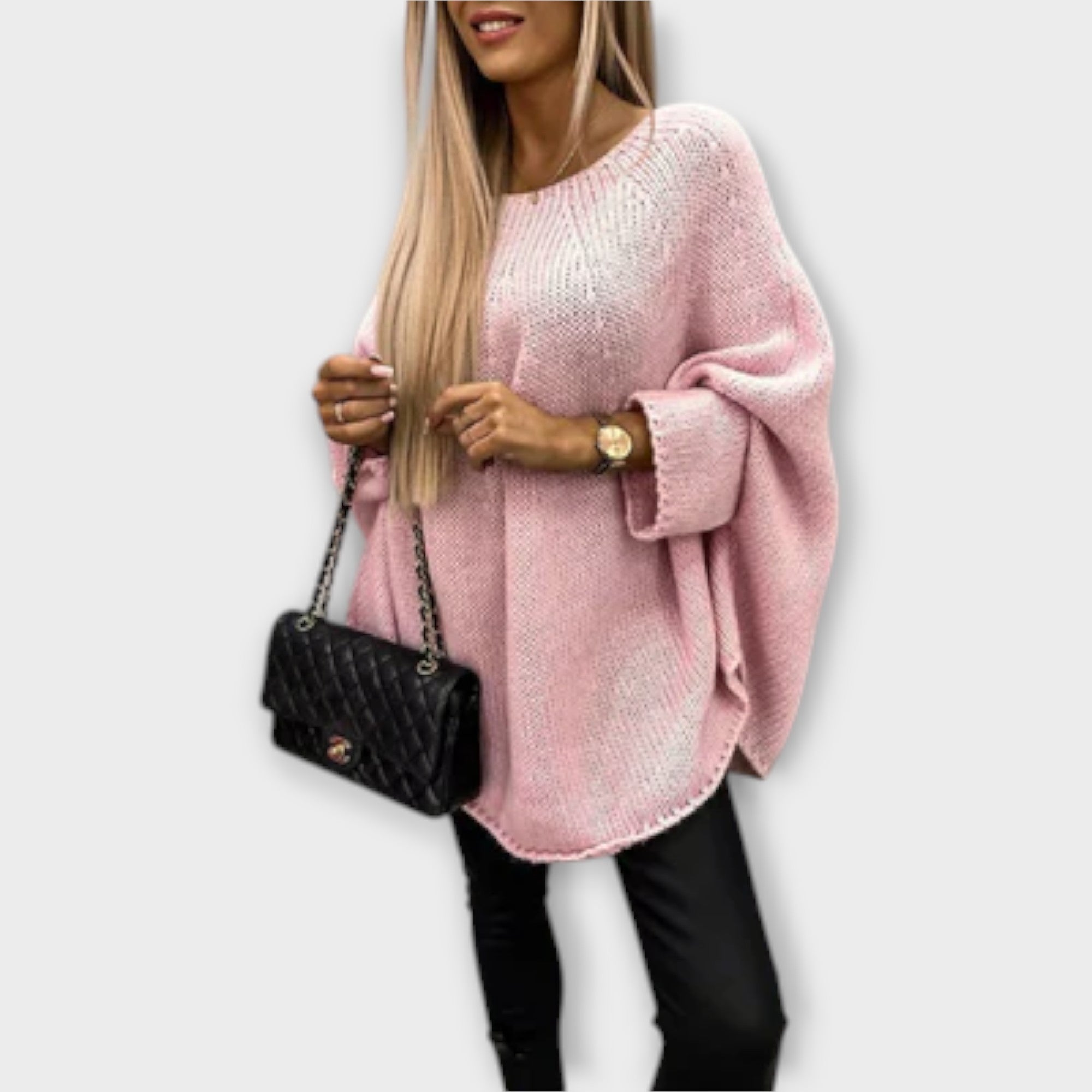 Stylischer Damenpullover mit Rundhalsausschnitt