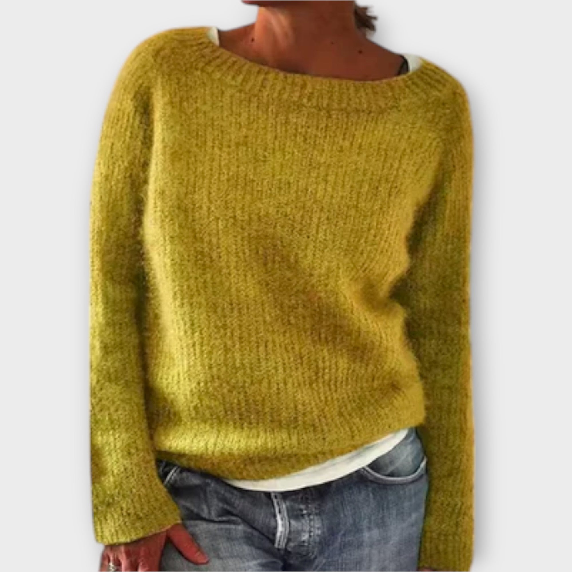 Monochromer Strickpullover