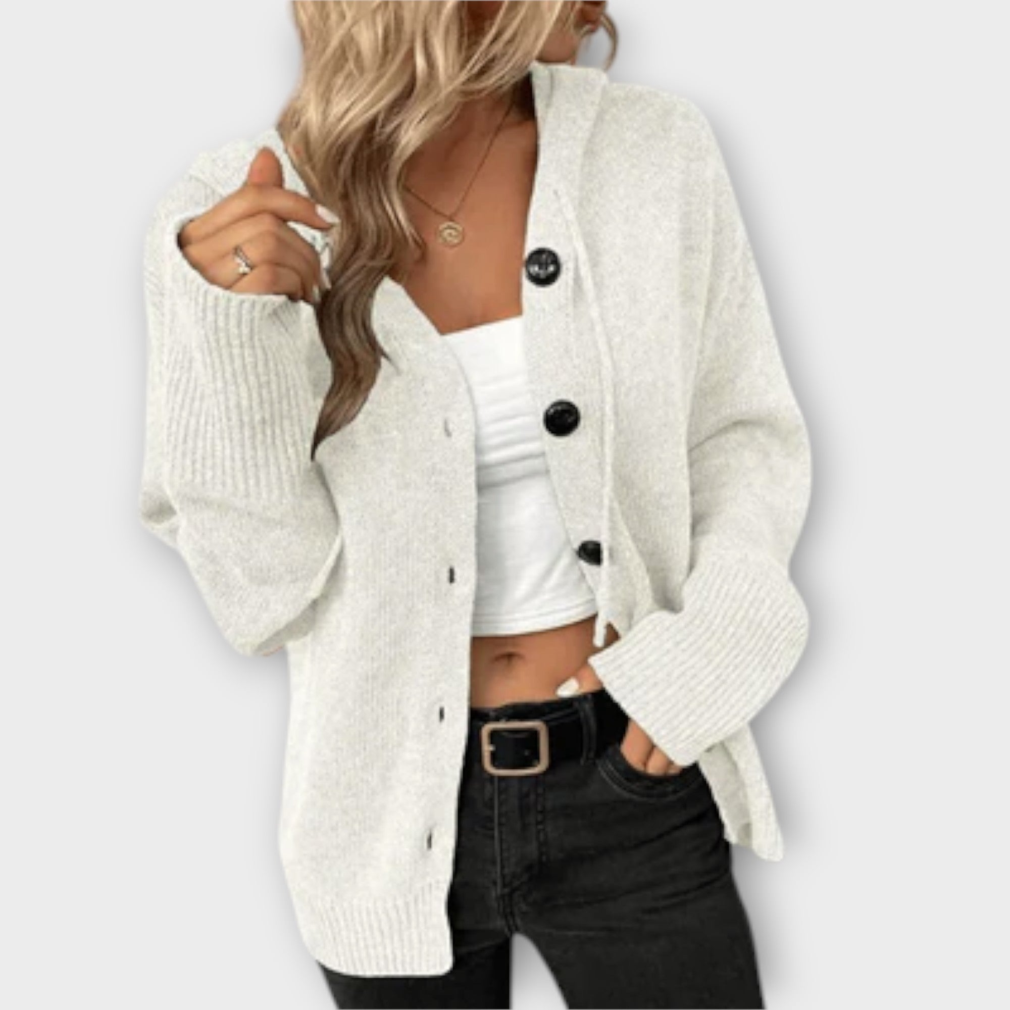 Brittan - Strickcardigan mit Knöpfen
