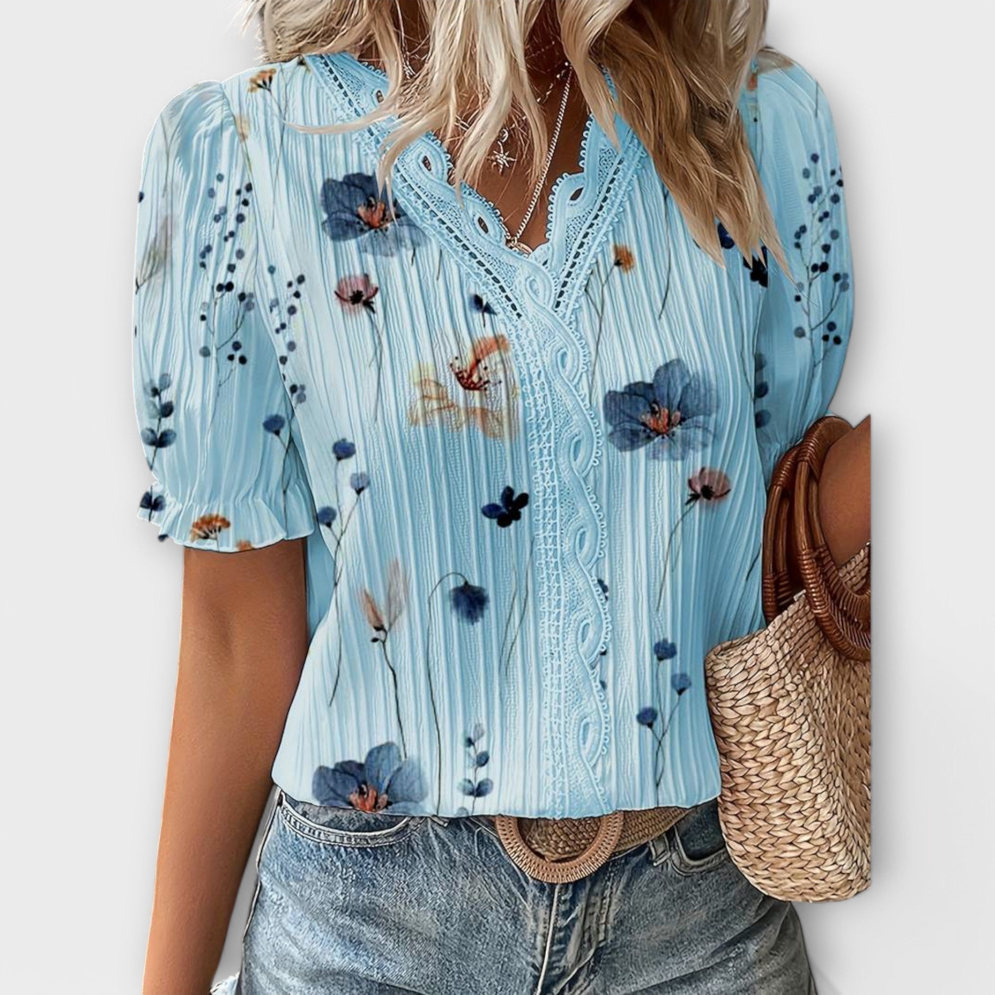 Emily – Stylische V-Ausschnitt Bluse