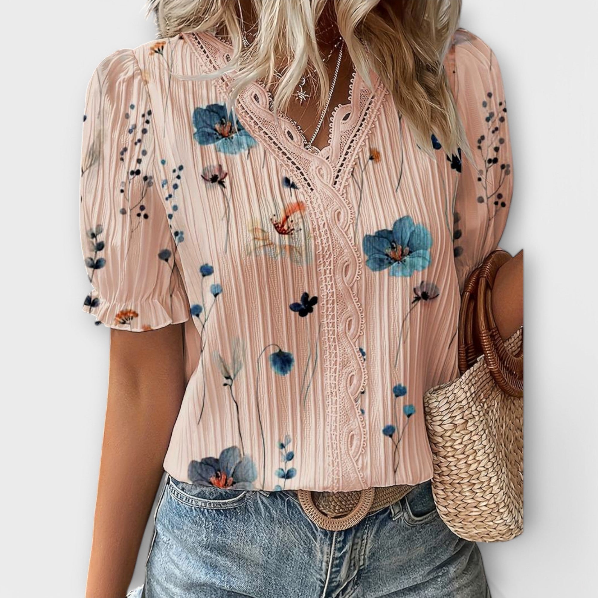 Emily – Stylische V-Ausschnitt Bluse