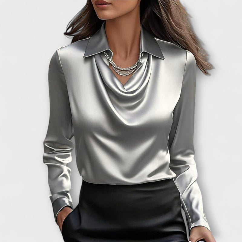 Iris – Elegante Bluse mit Rüschenkragen