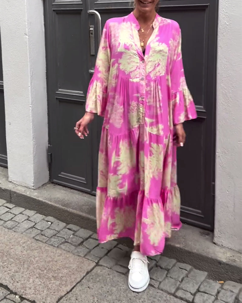 Carmina - Schickes Langes Blumenkleid
