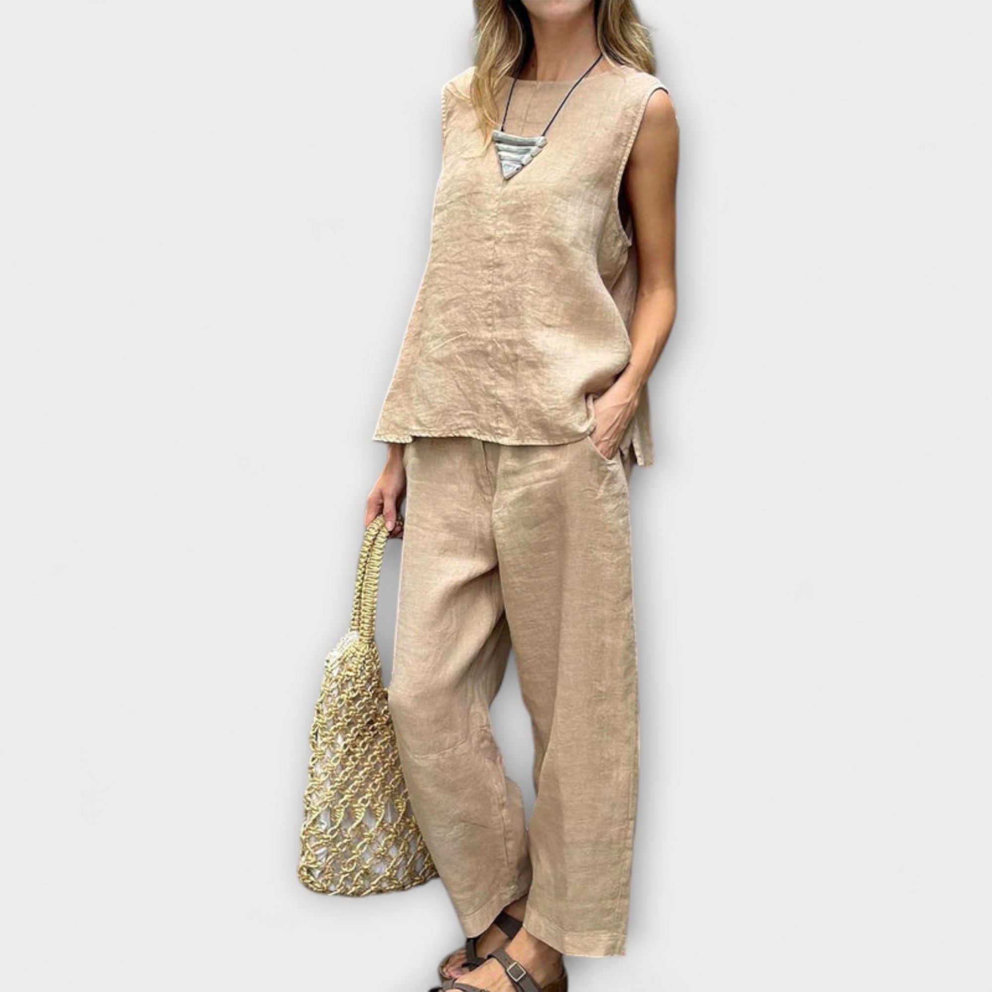 Jennifer - Entspanntes Baumwolle-Leinen Outfit Nora Zurich