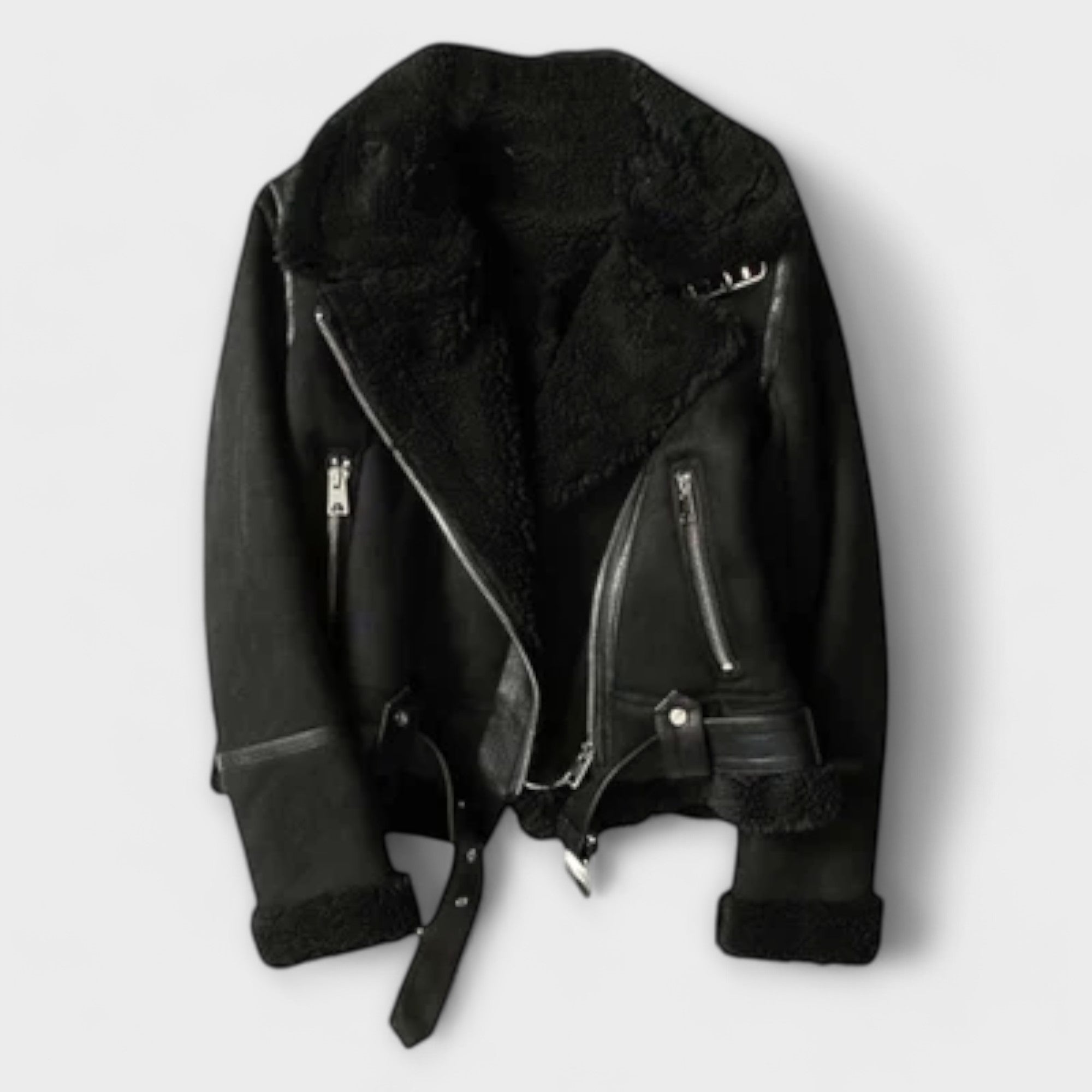 Aurora Lammfell Wildleder Pilotenjacke Nora Zurich