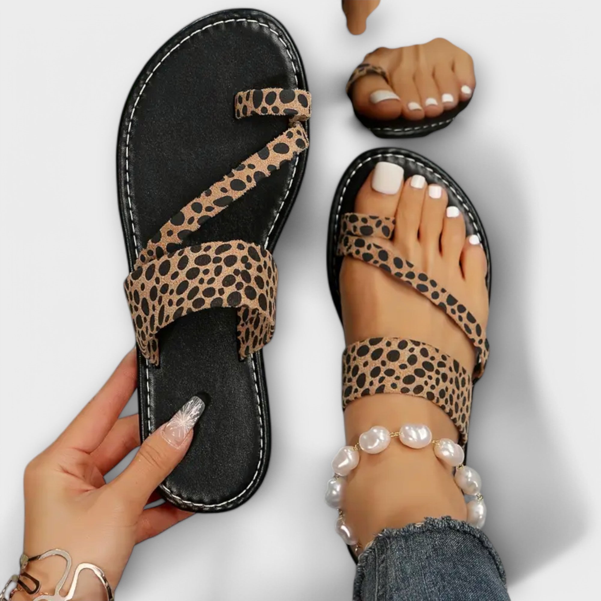 Leopardenmuster Flache Slides