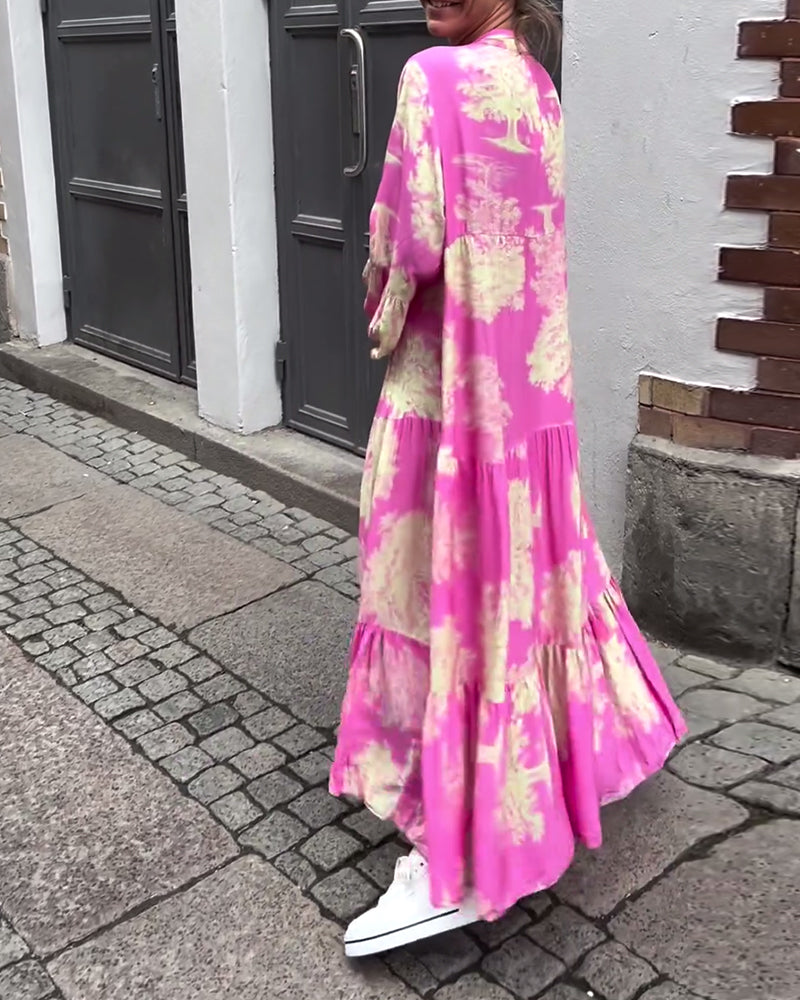 Carmina - Schickes Langes Blumenkleid