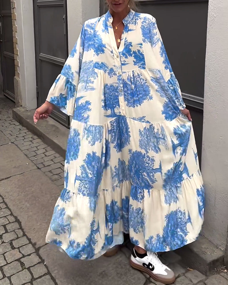Carmina - Schickes Langes Blumenkleid