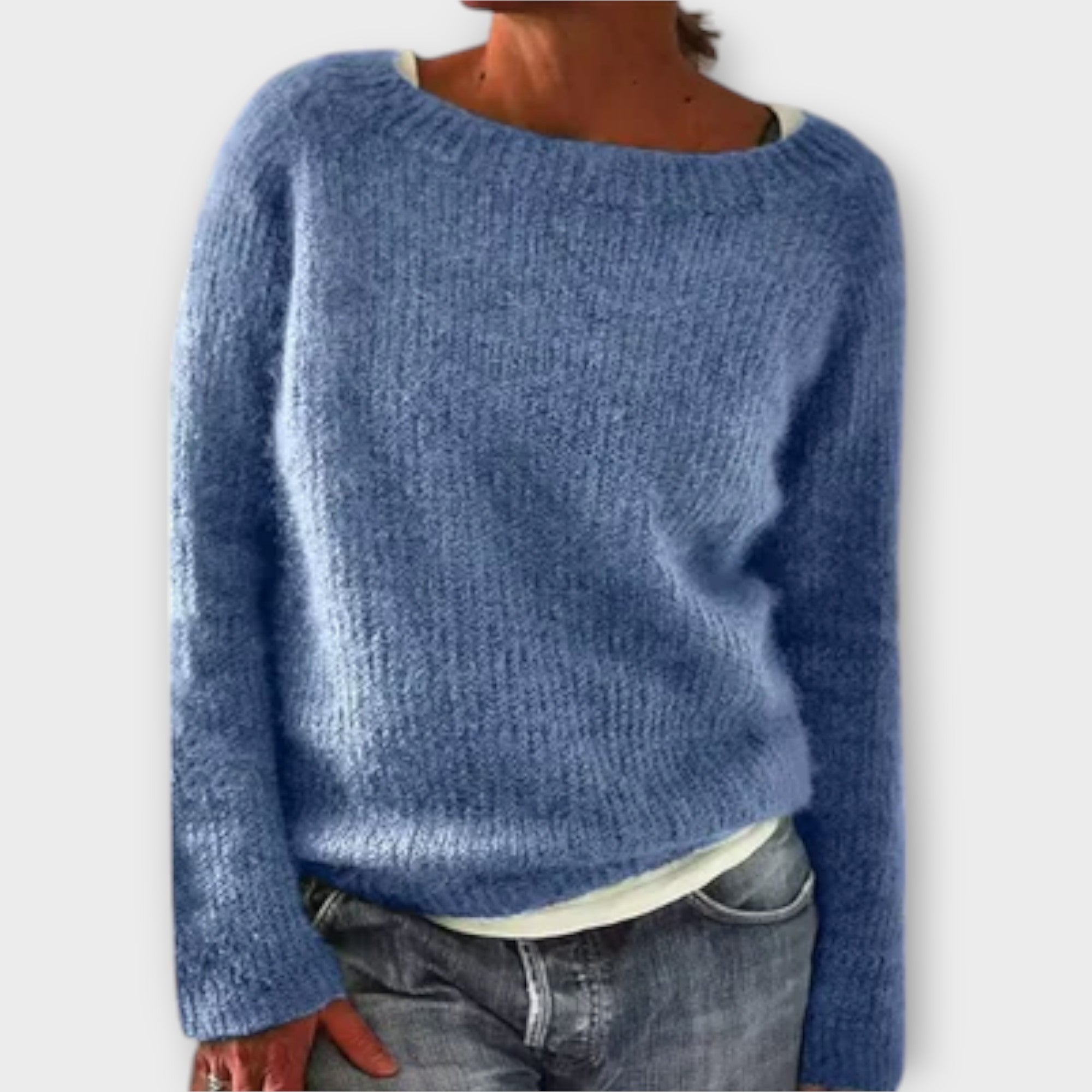 Monochromer Strickpullover