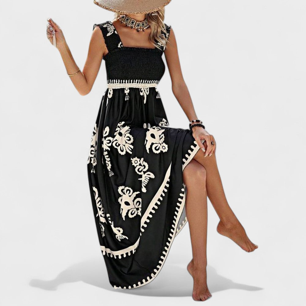 Liora | Maxikleid mit Raffung im Oberteil