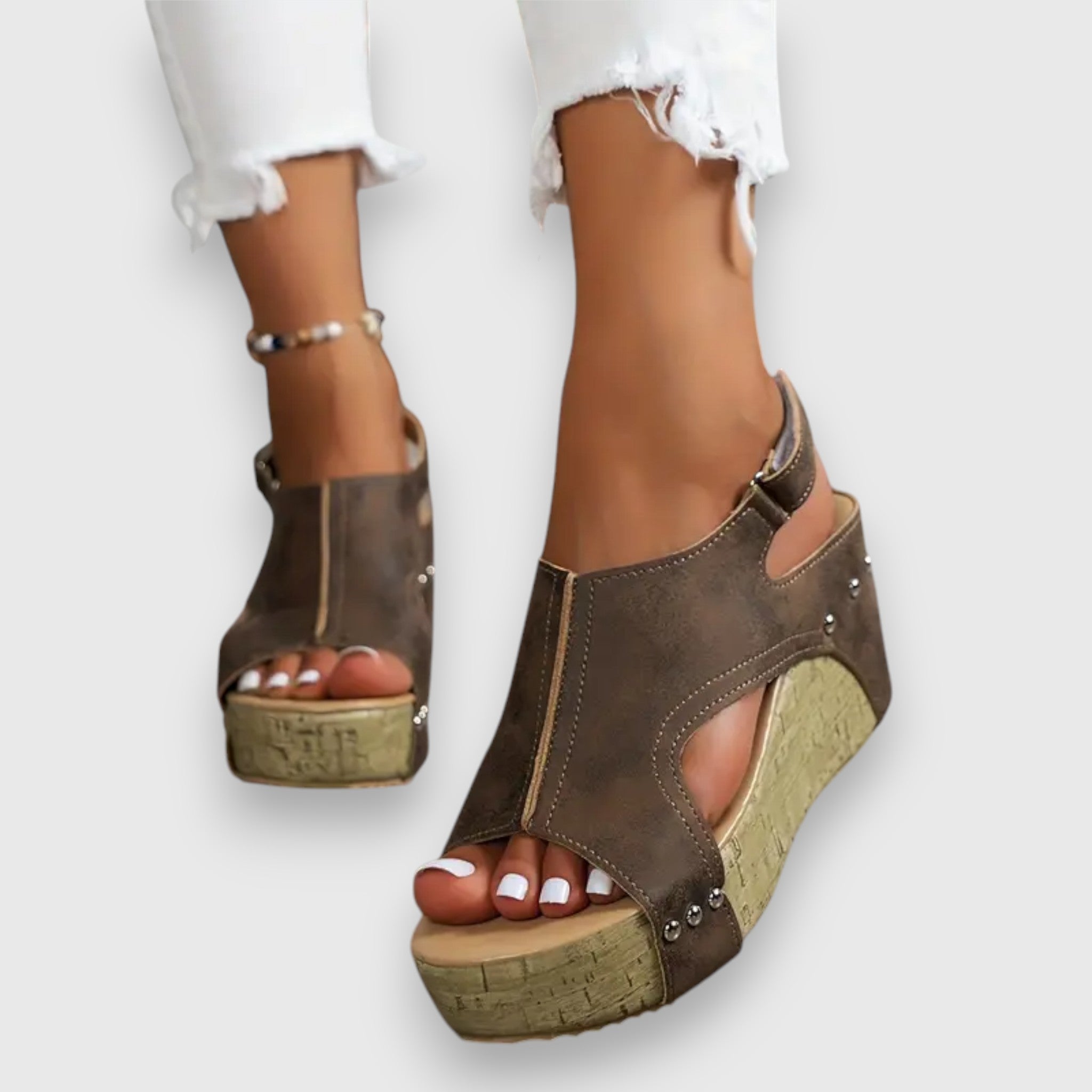 Mia – Vintage Plateau-Sandalen