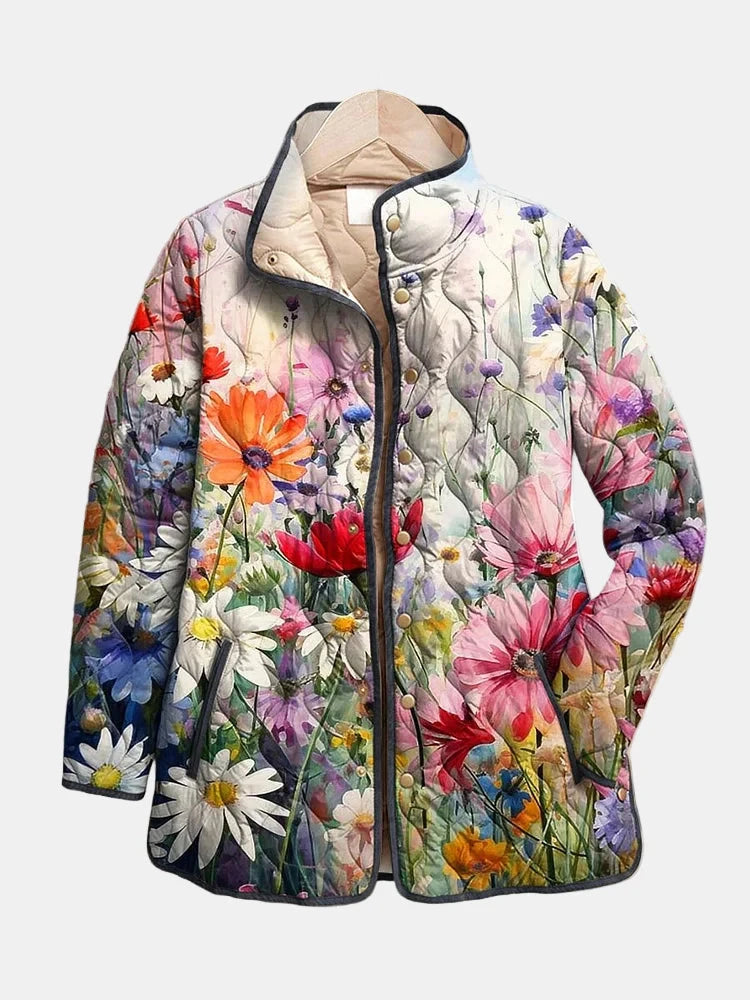 Kaia | Charmante Vintage-Blumenmuster Steppjacke Nora Zurich