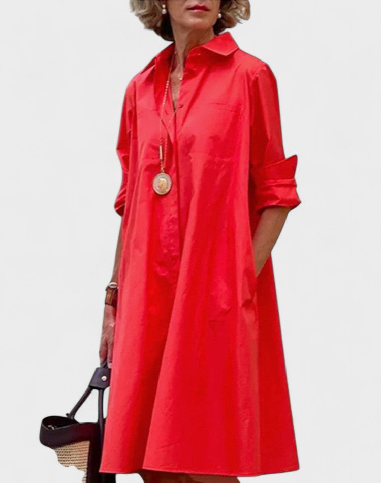 Ruby – Bold Solid Hemdkleid