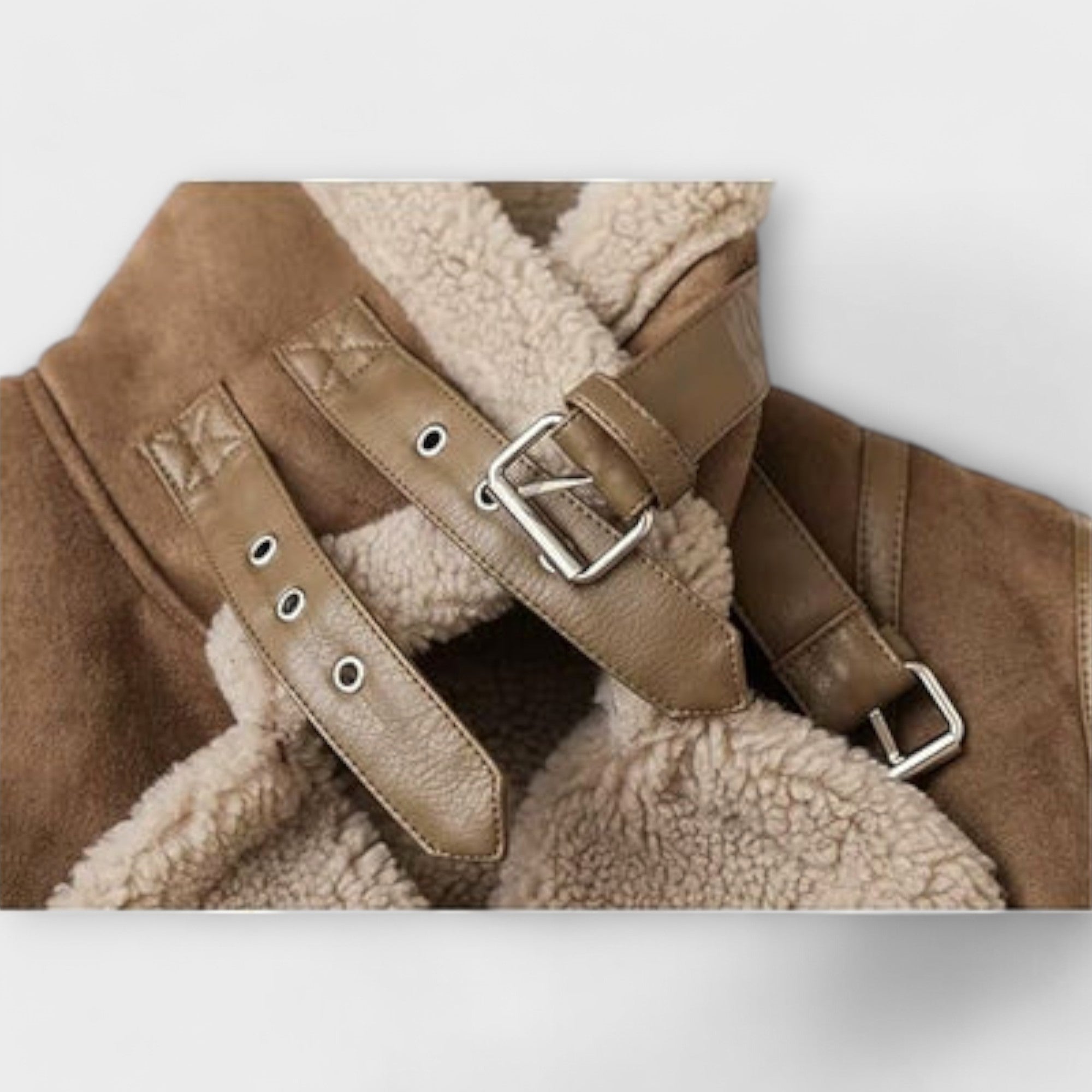 Aurora Lammfell Wildleder Pilotenjacke Nora Zurich