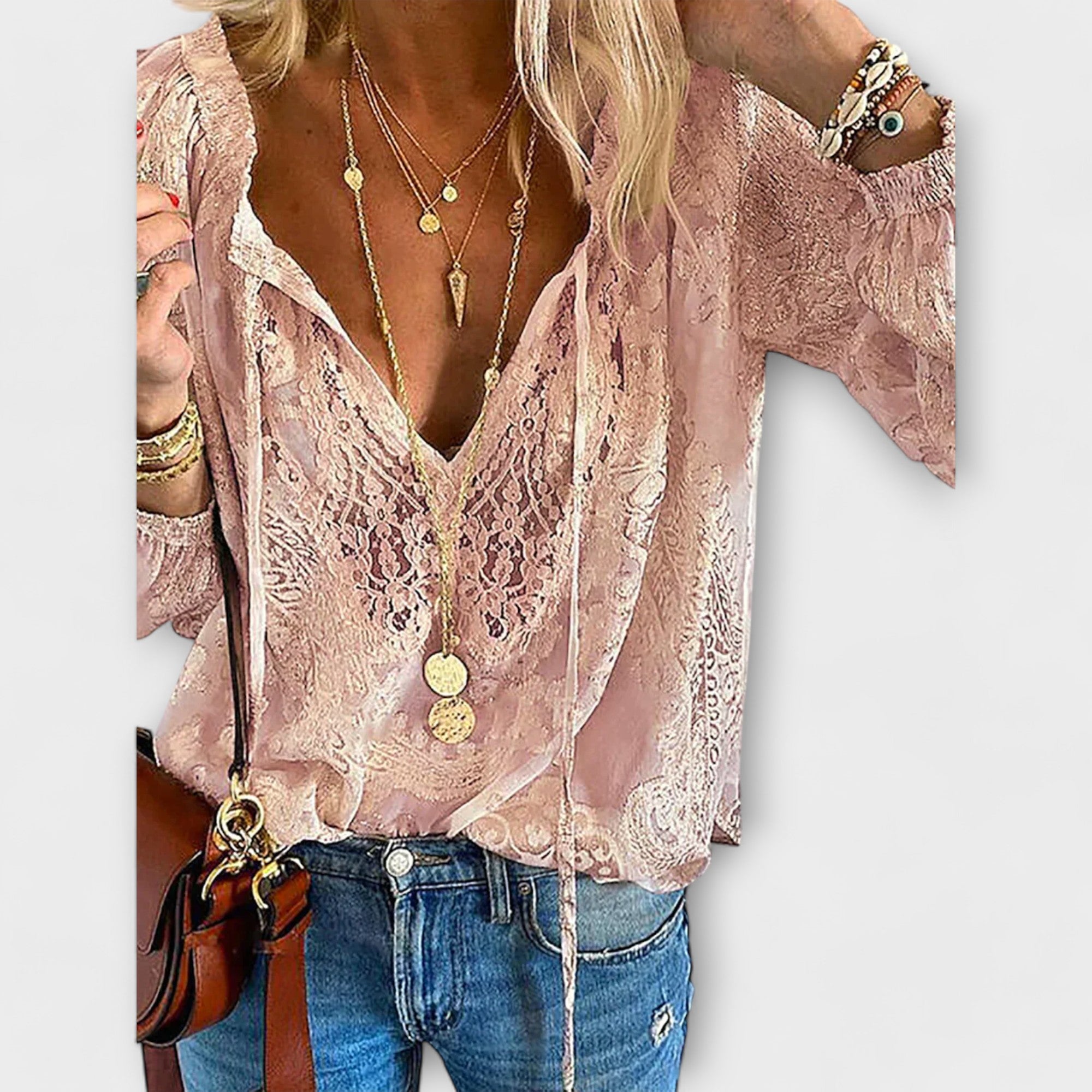 Lili - Einzigartige Bluse mit Spitzen-Details