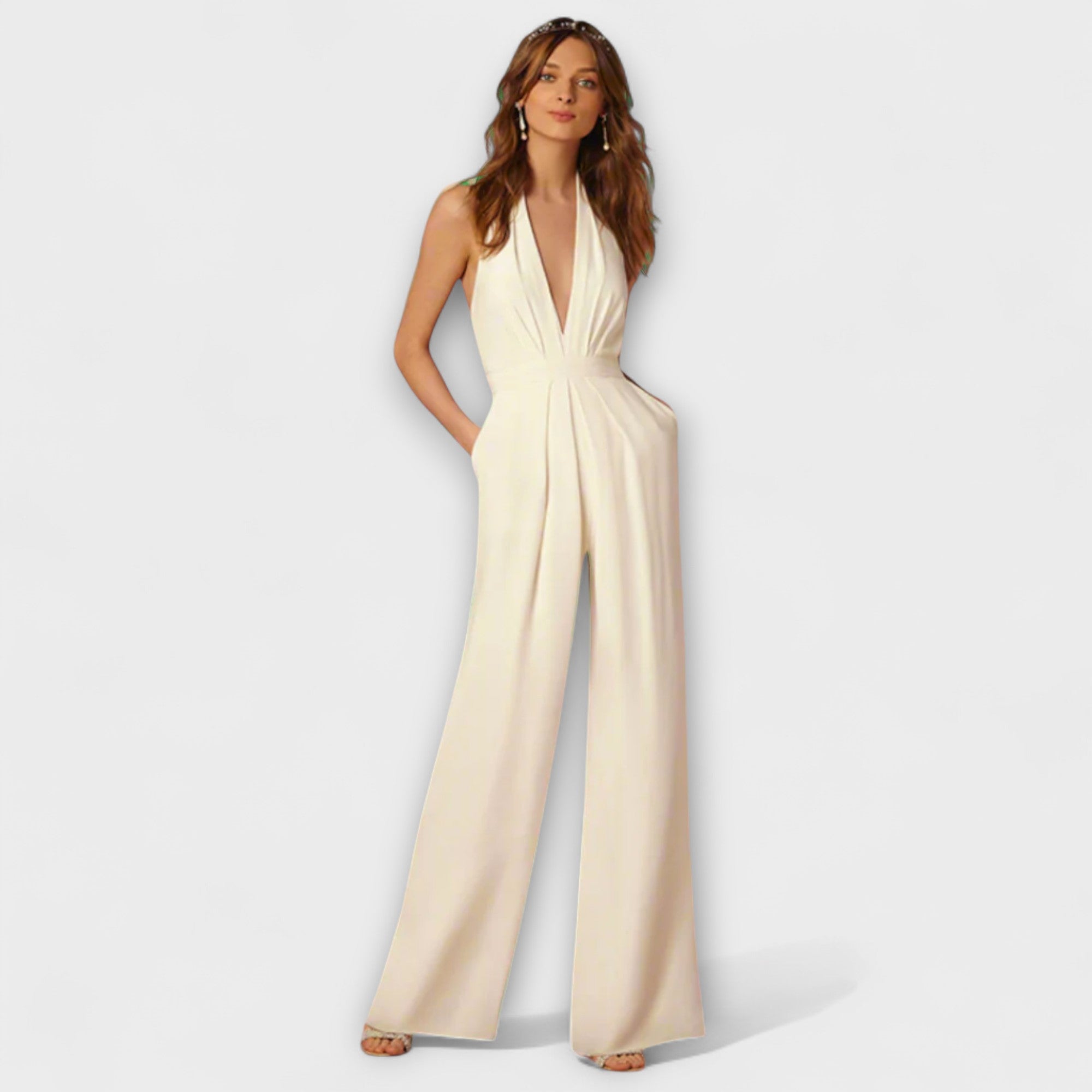 Zira | Halter Neck Weite Hosenanzug