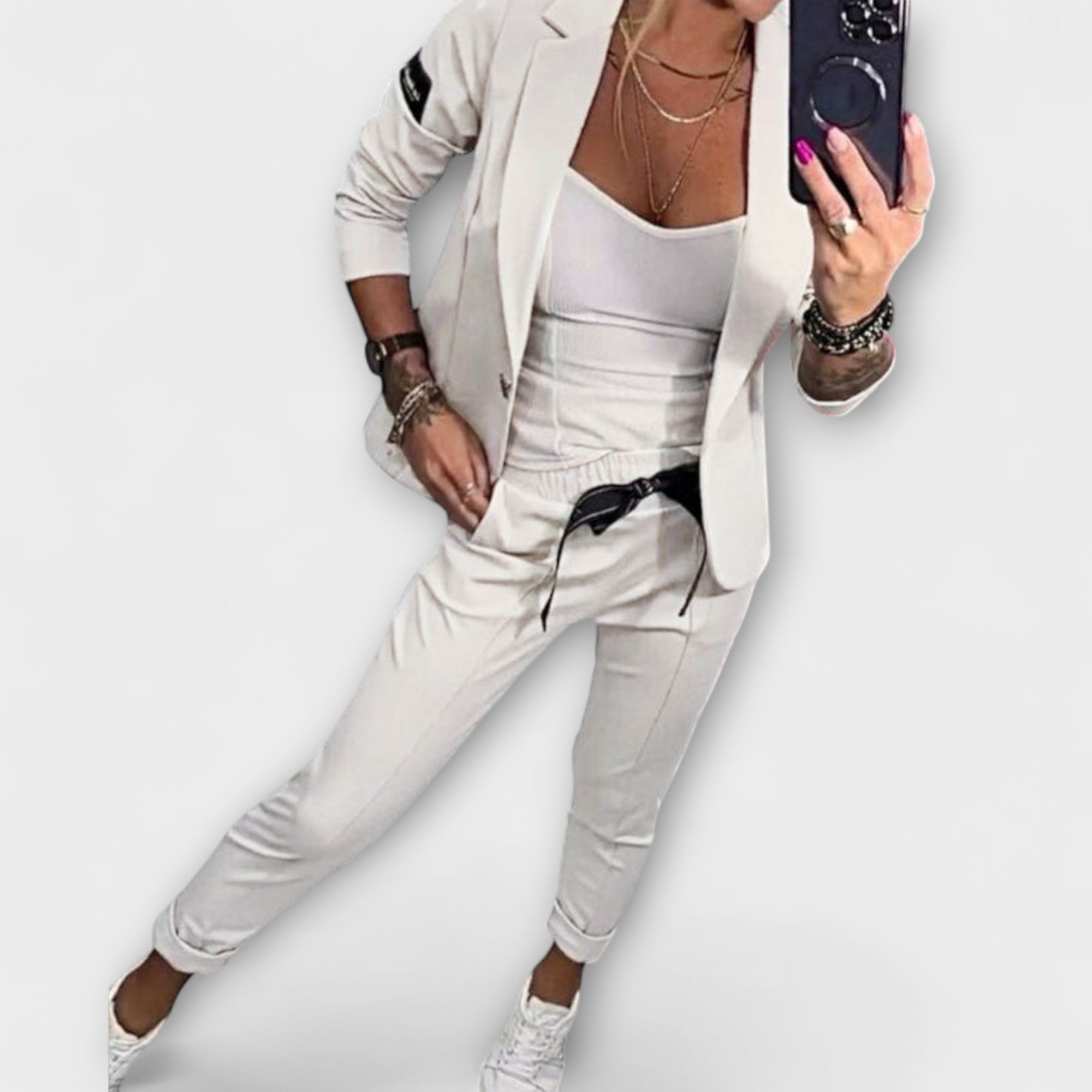 Malou - Koordiniertes Set aus Top, Jacke und Hose Nora Zurich