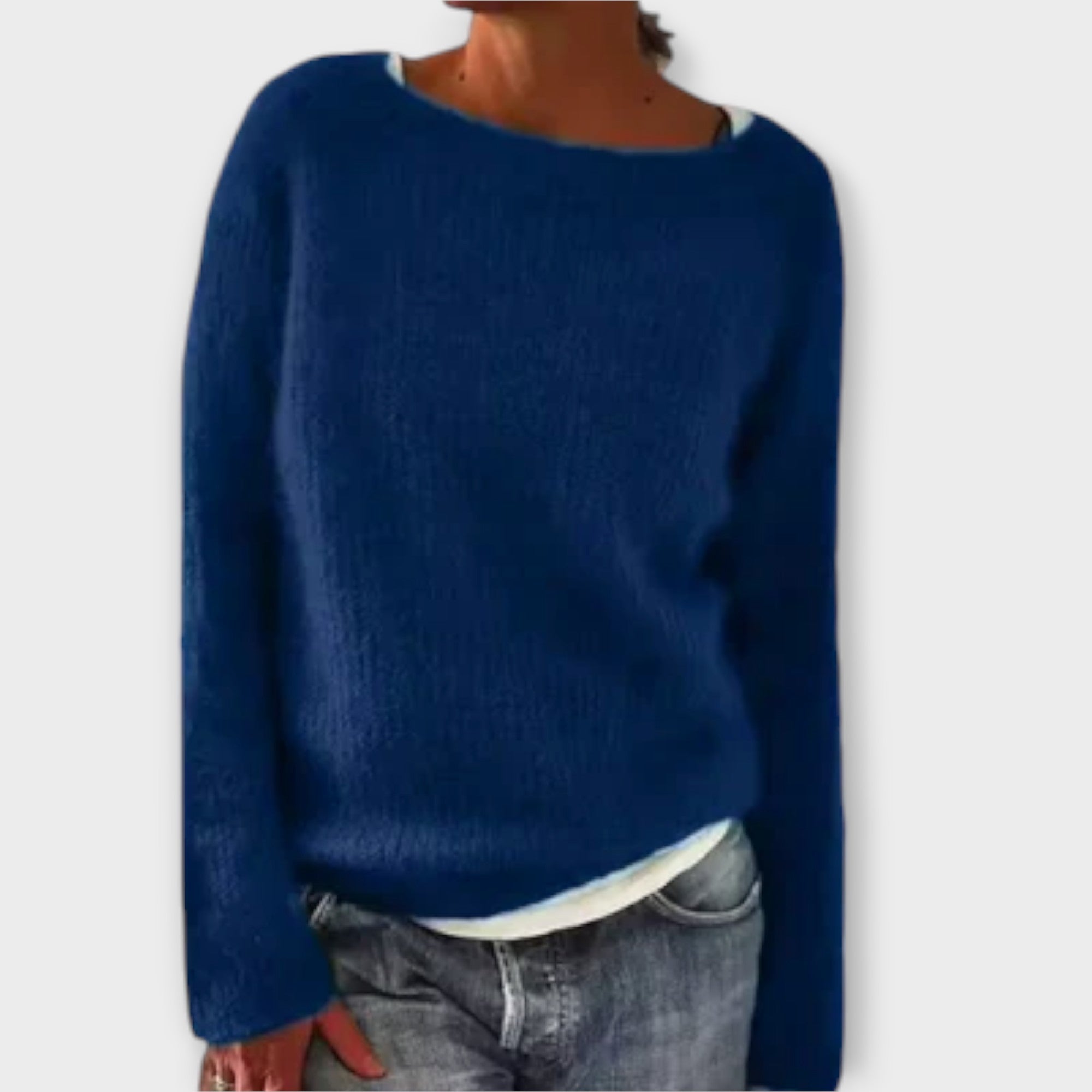 Monochromer Strickpullover