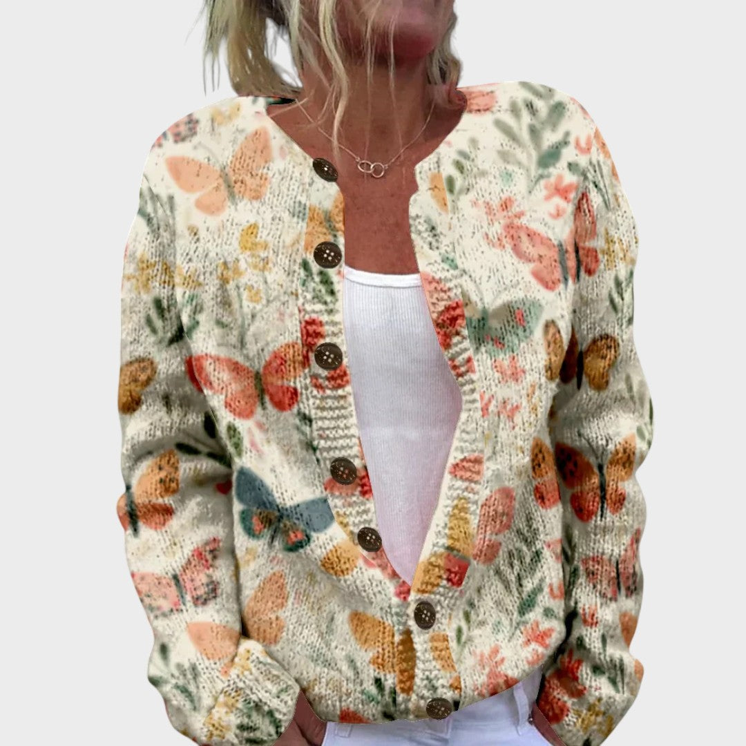 Carolina - Cardigan Blumenmuster für den Herbst Nora Zurich