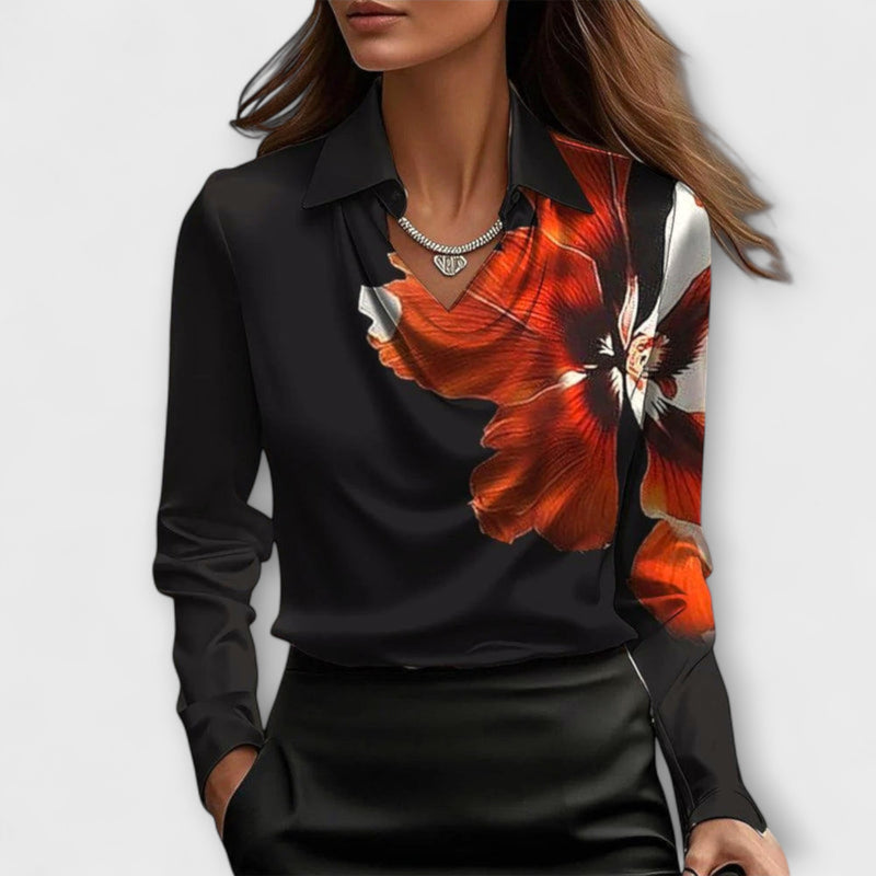 Iris – Elegante Bluse mit Rüschenkragen
