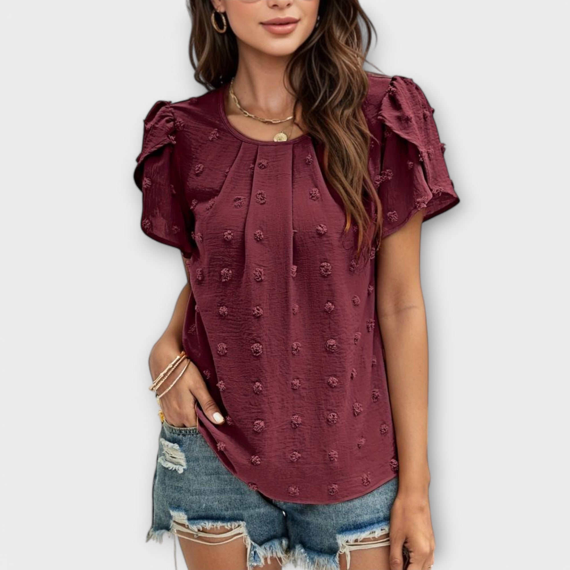 Charlotte – Die perfekte Bluse mit Schweizer Punkten