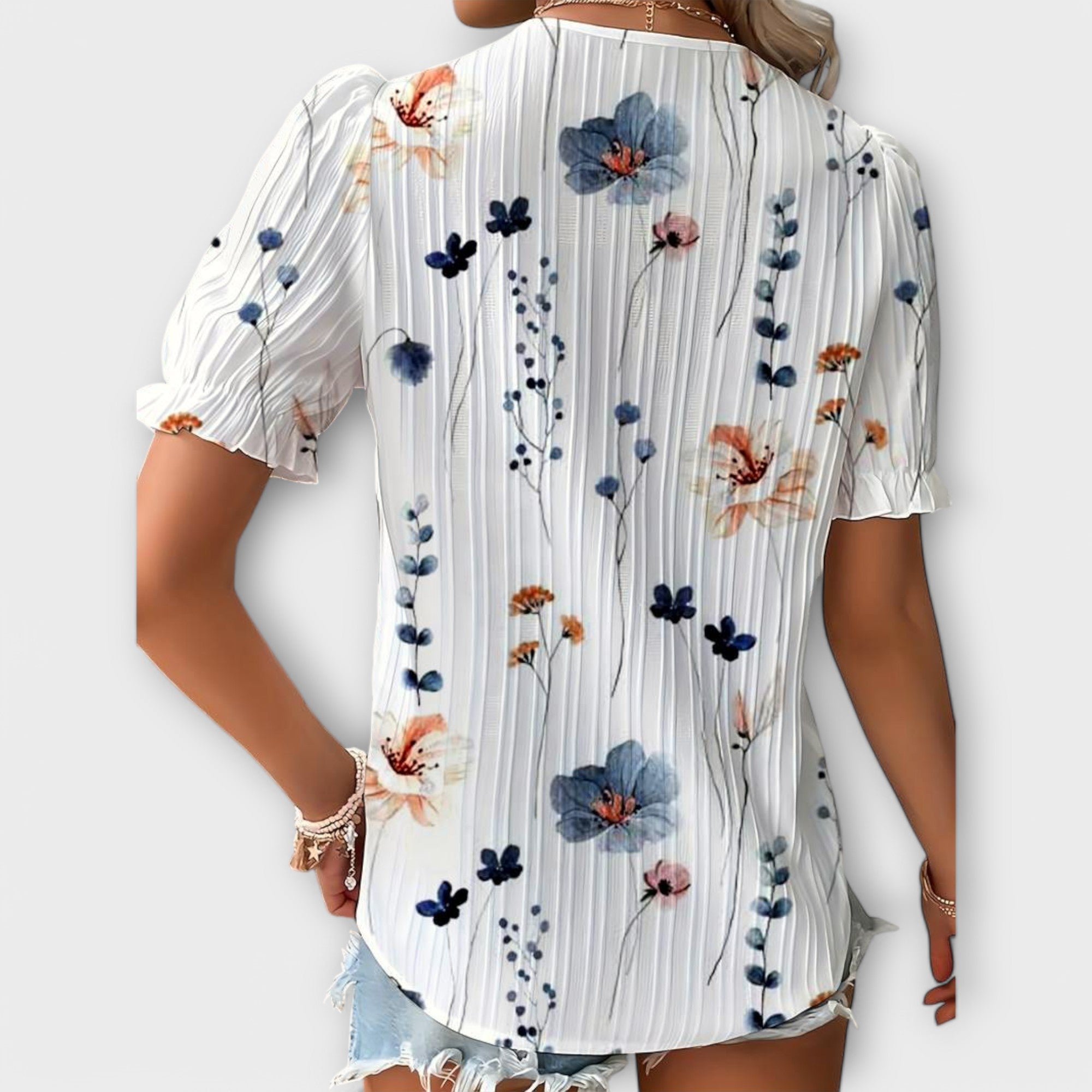 Emily – Stylische V-Ausschnitt Bluse