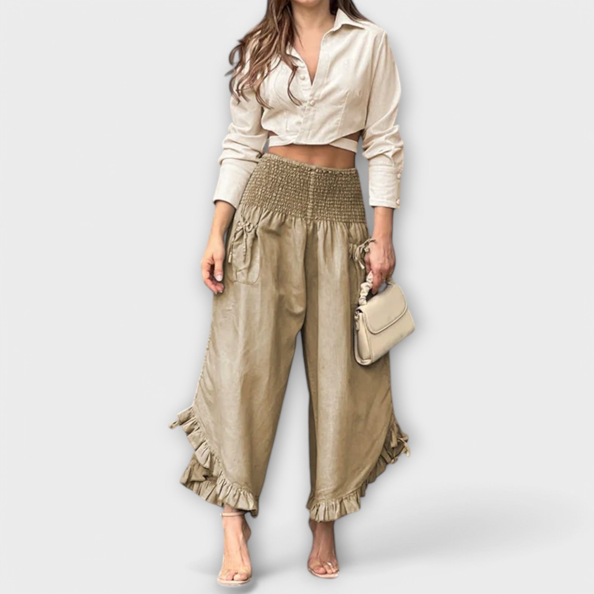 Jaya - Leinenhose mit stilvollen Falten-Details Nora Zurich