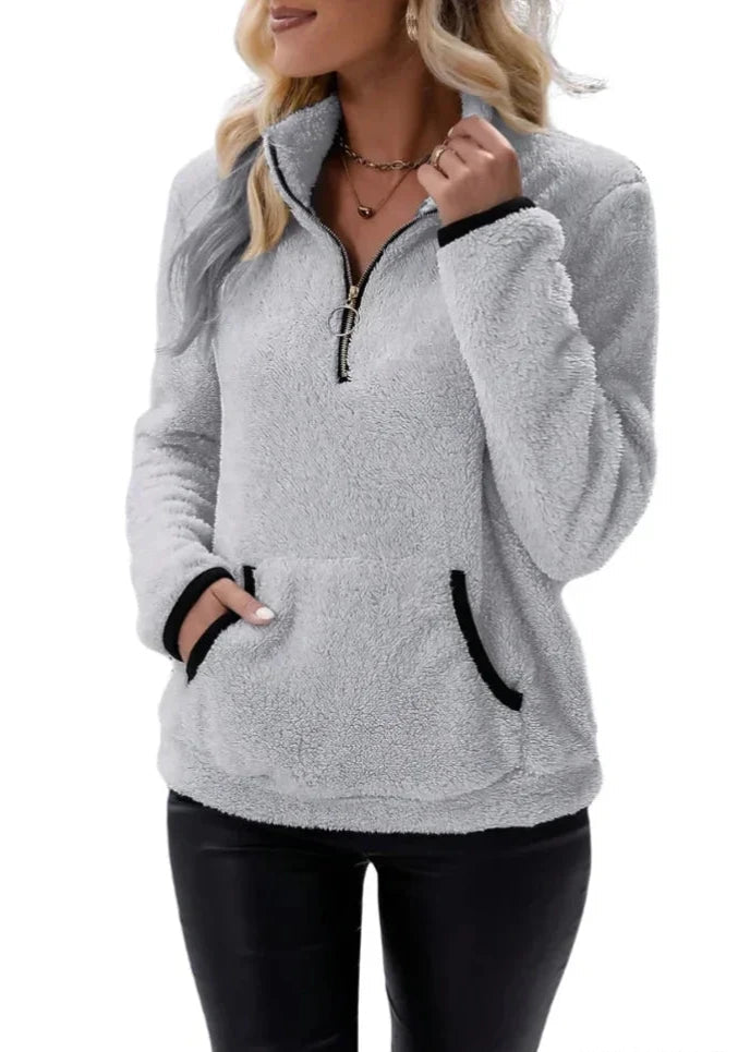 Harper Soft Touch Pullover mit Sherpa-Textur