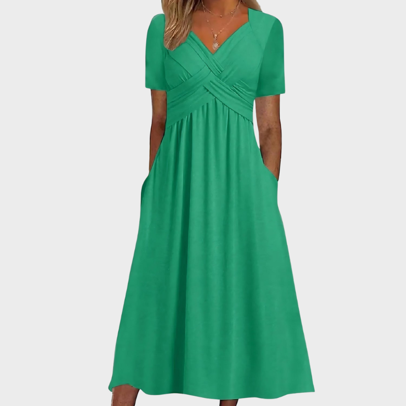 Luna – Maxikleid mit gedrehtem Oberteil