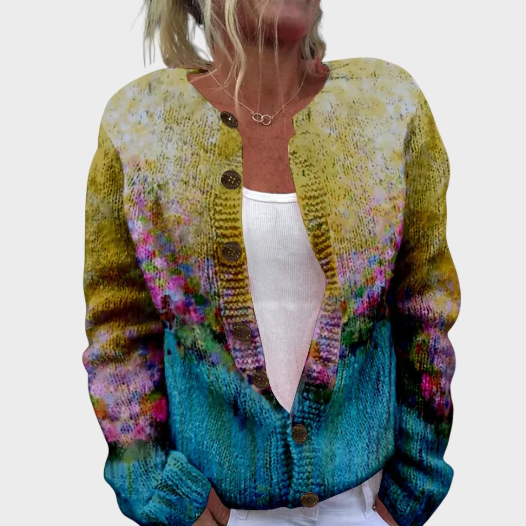 Rita - Herbstblumen Cardigan Nora Zurich