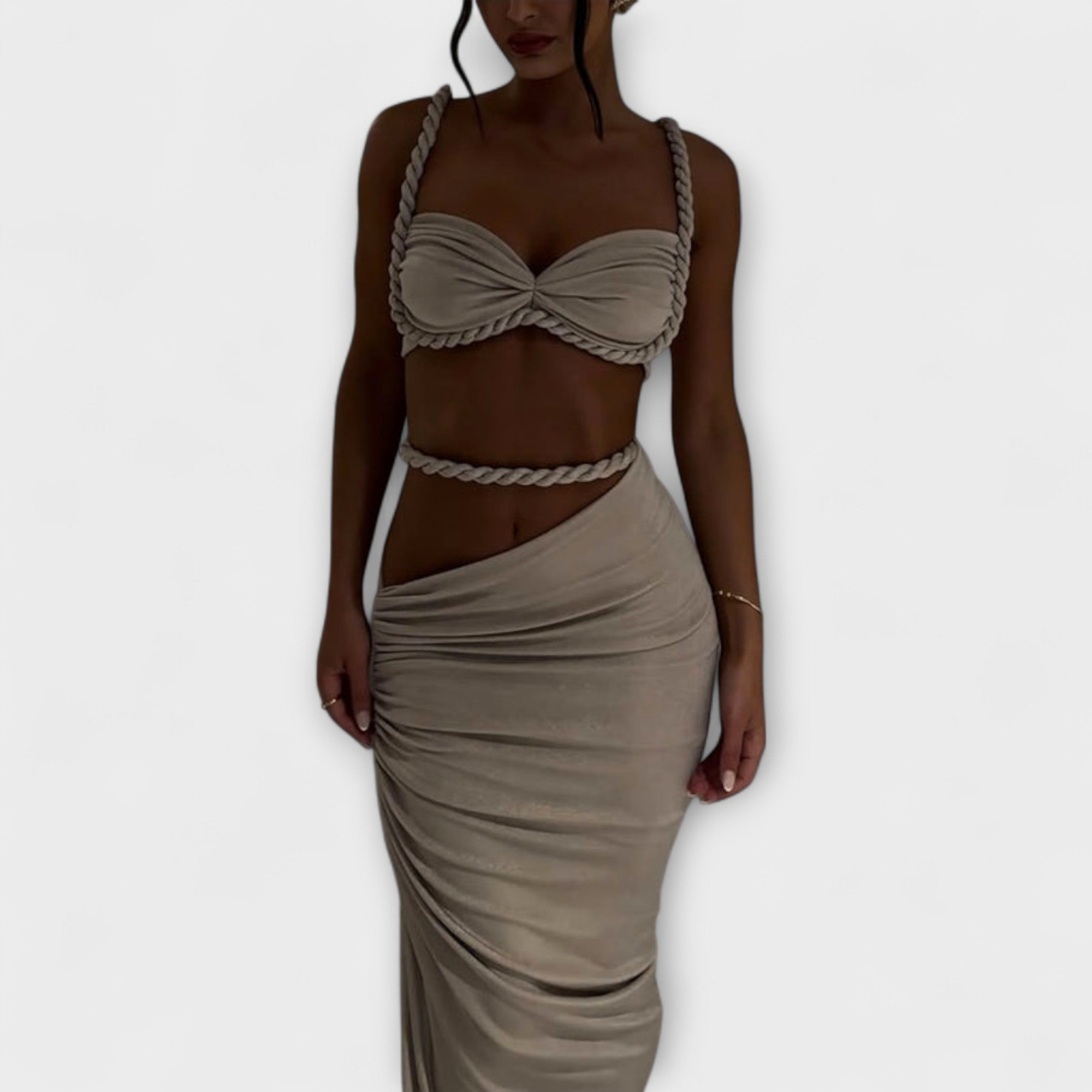 Jane - Schickes Gradient Zopf Crop Top & Overskirt Duo Nora Zurich