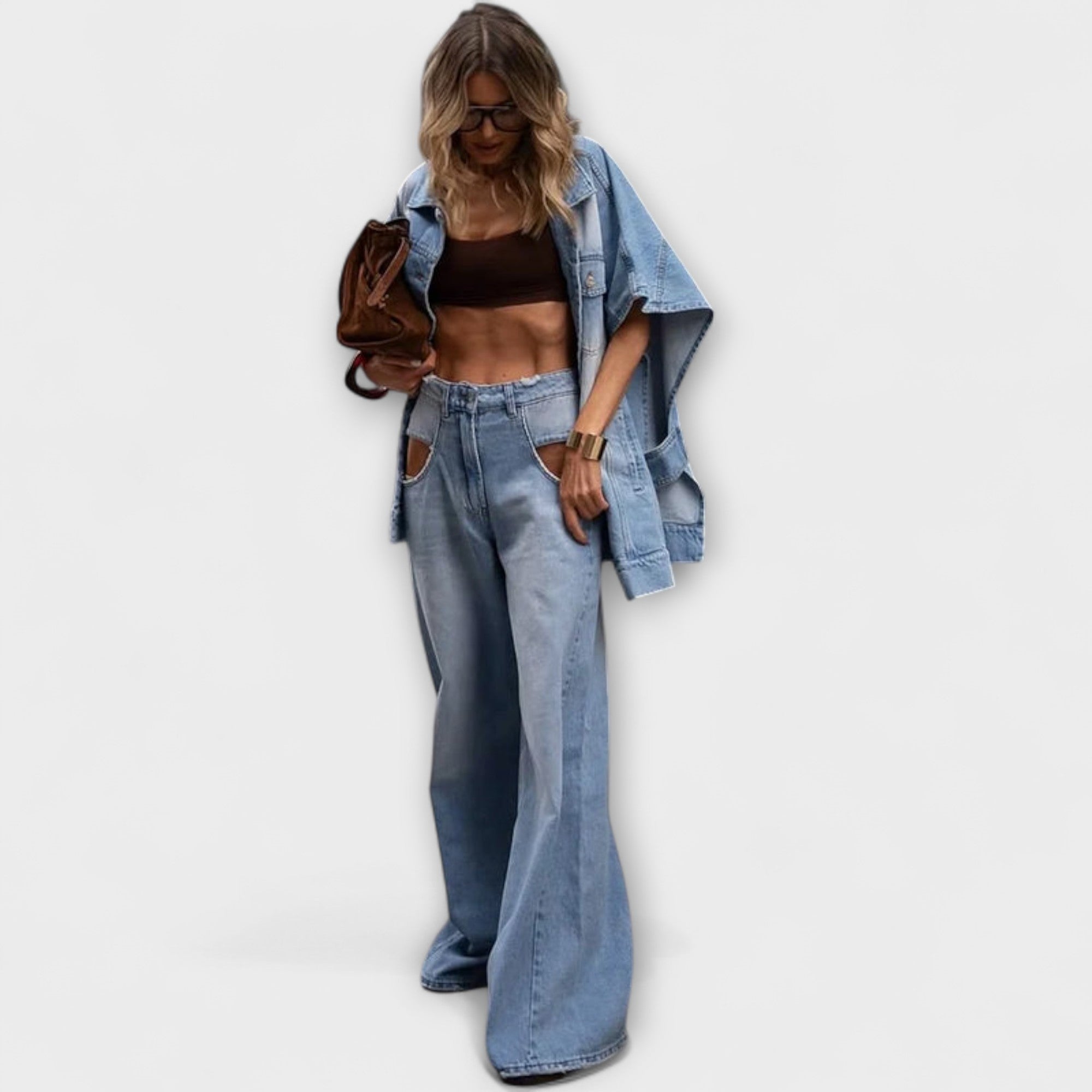 Blair - Weit geschnittenes ärmelloses Denim-Set Nora Zurich