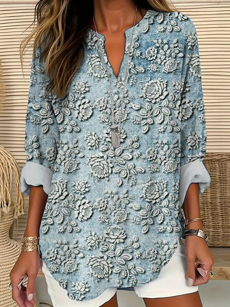 Marvella™ - Petal Mist Bedruckte Bluse