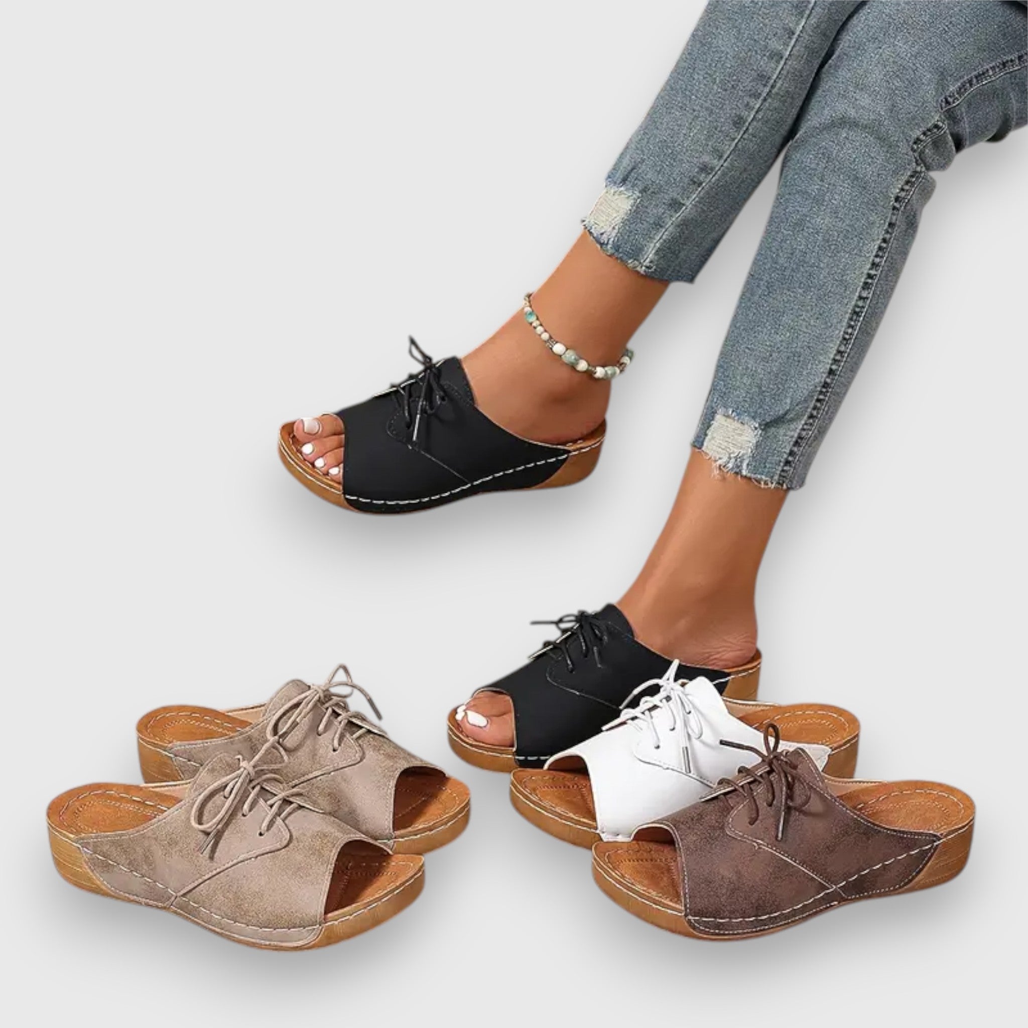 Saskia – Vintage-Stil Sandalen