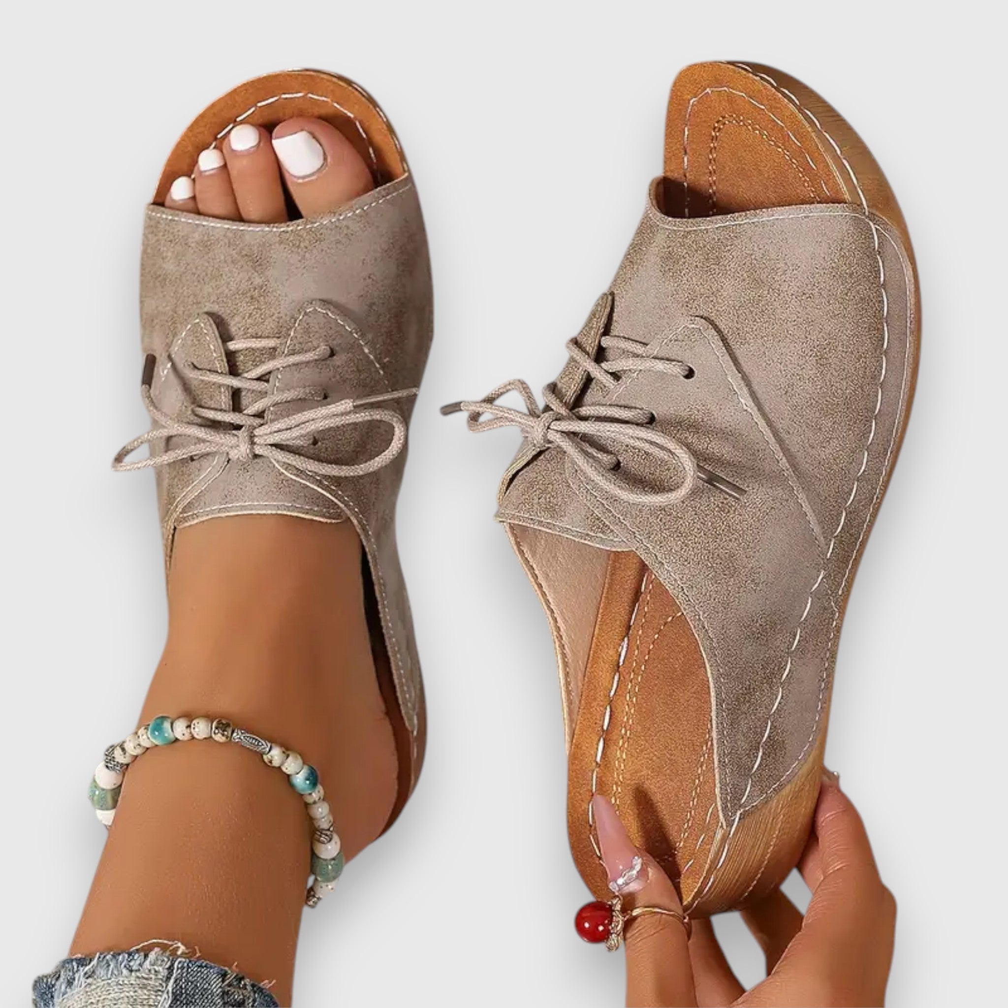 Saskia – Vintage-Stil Sandalen