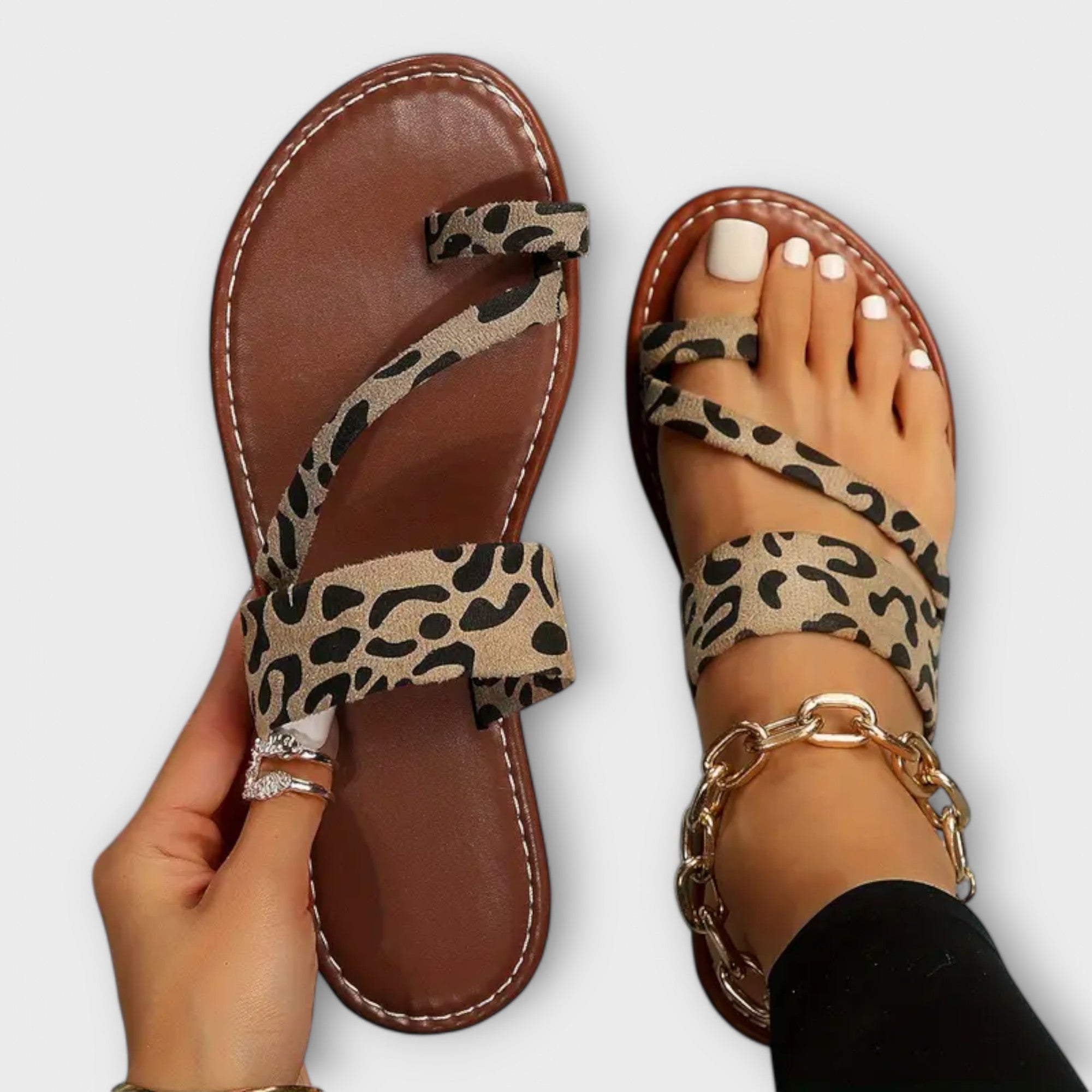 Leopardenmuster Flache Slides