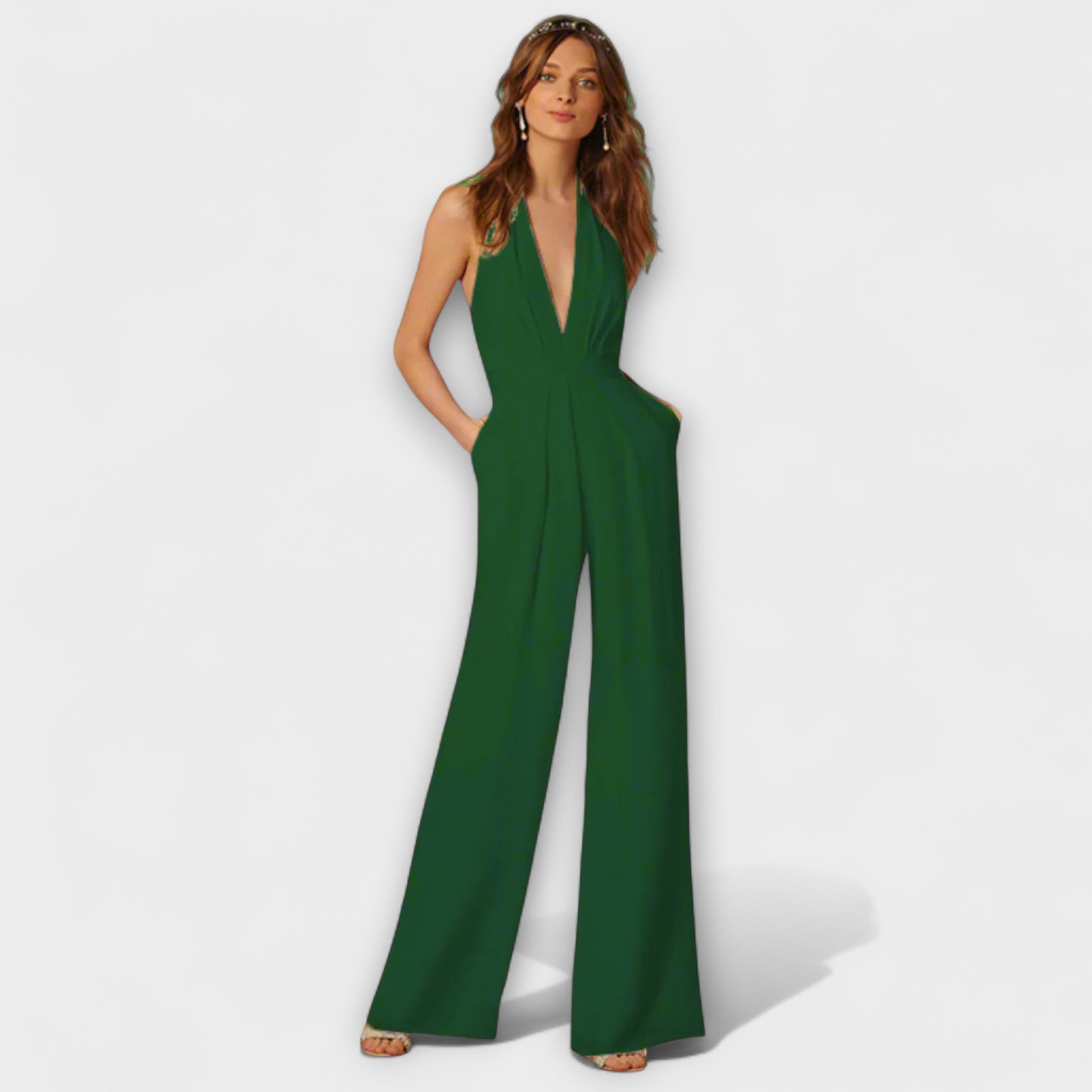 Zira | Halter Neck Weite Hosenanzug
