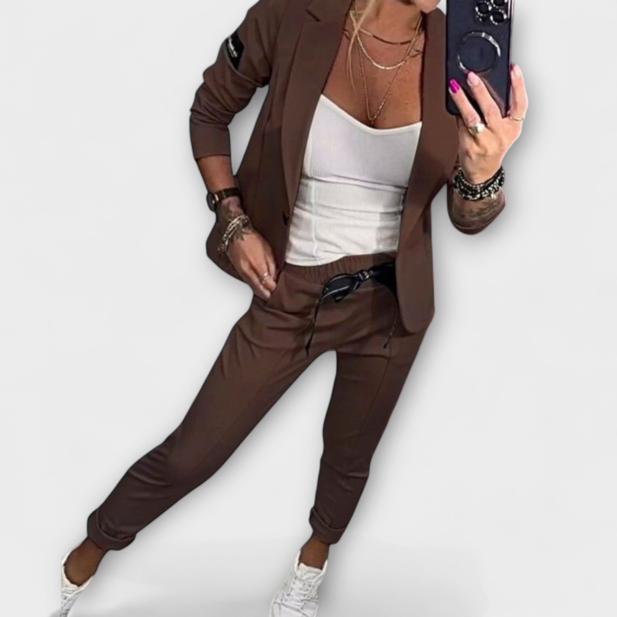 Malou - Koordiniertes Set aus Top, Jacke und Hose Nora Zurich