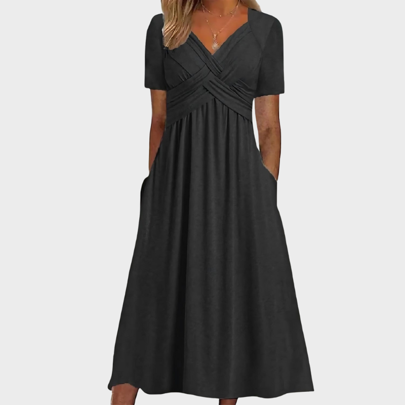 Luna – Maxikleid mit gedrehtem Oberteil