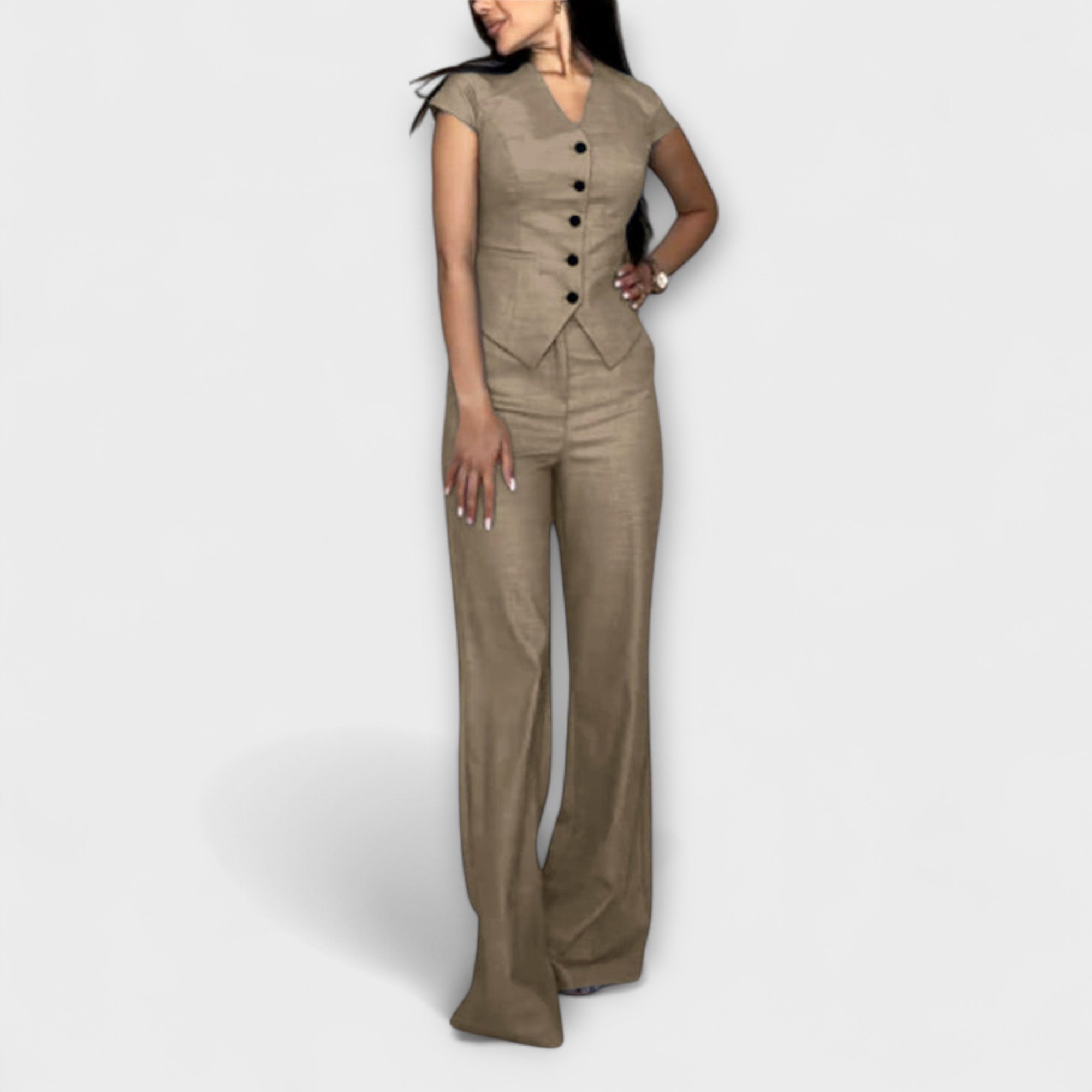 Ivy - Schickes V-Ausschnitt-Top und Hosen-Set Nora Zurich