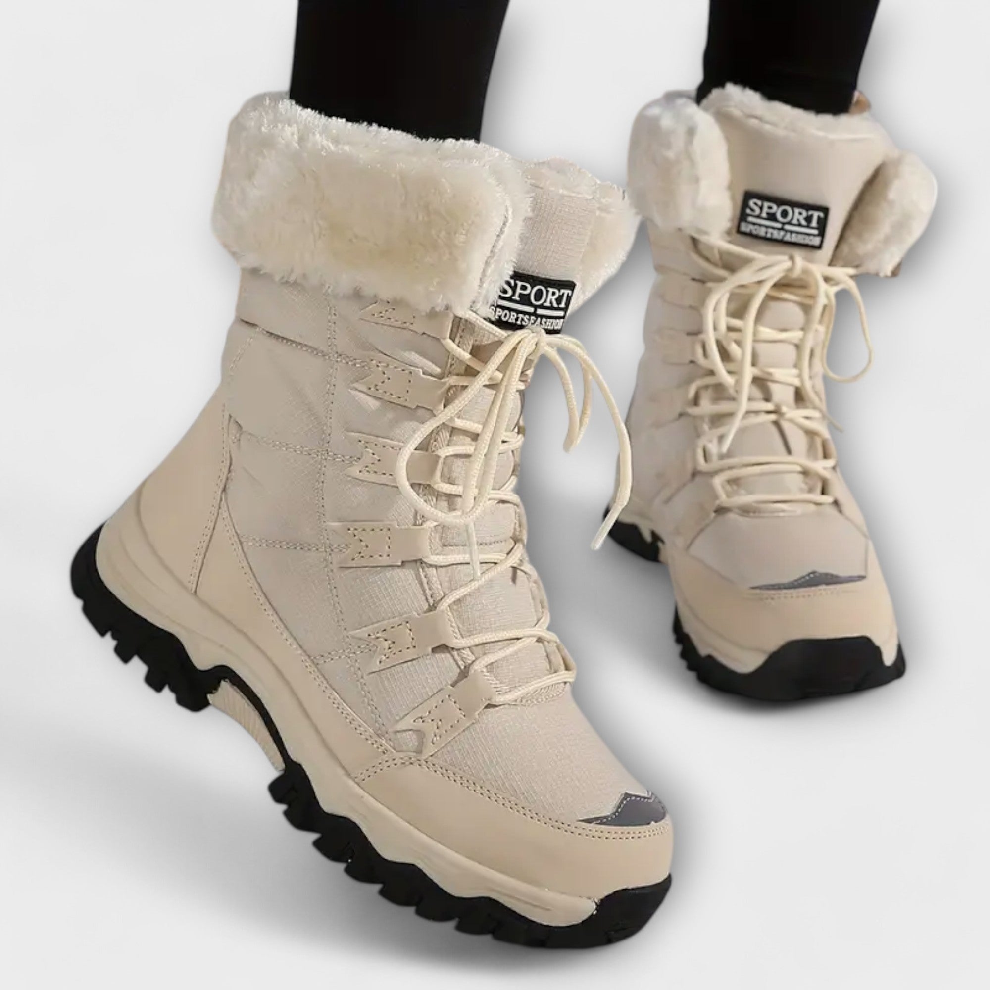 Wasserdichte, isolierte Winterstiefel mit Kunstfellfutter