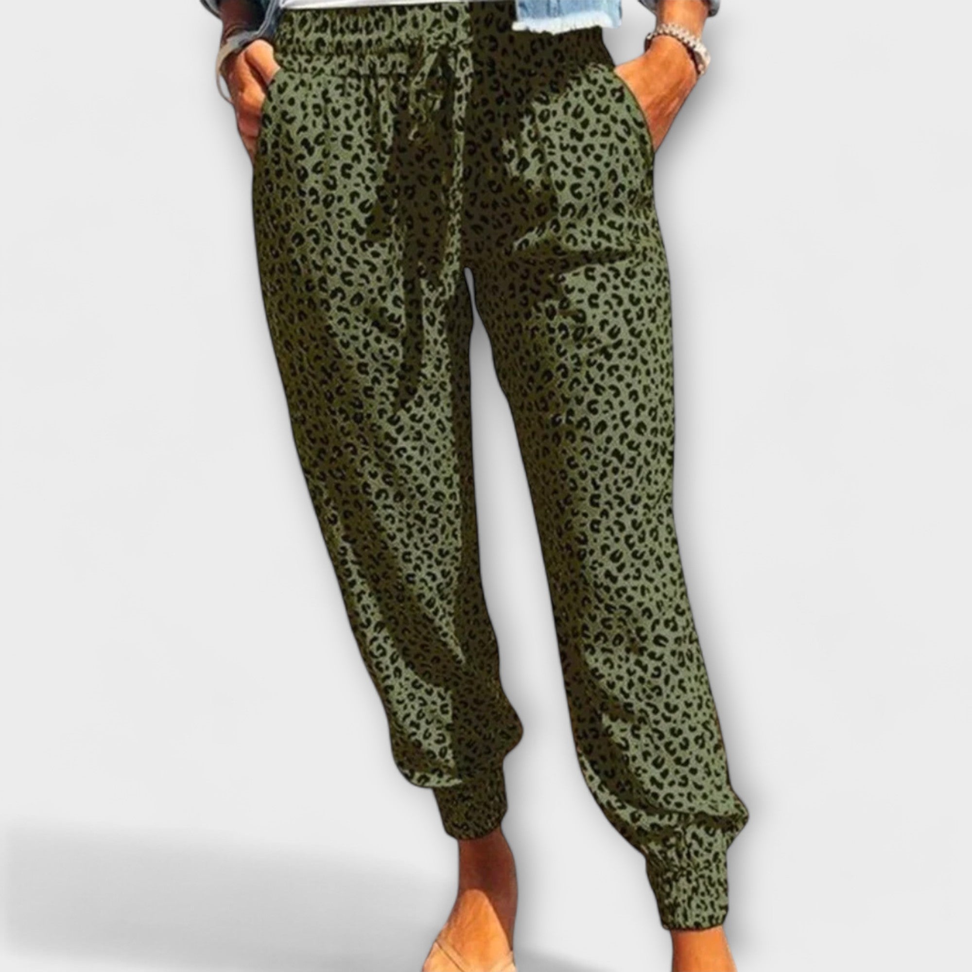 Feli - Weite Hose mit Leopardenmuster