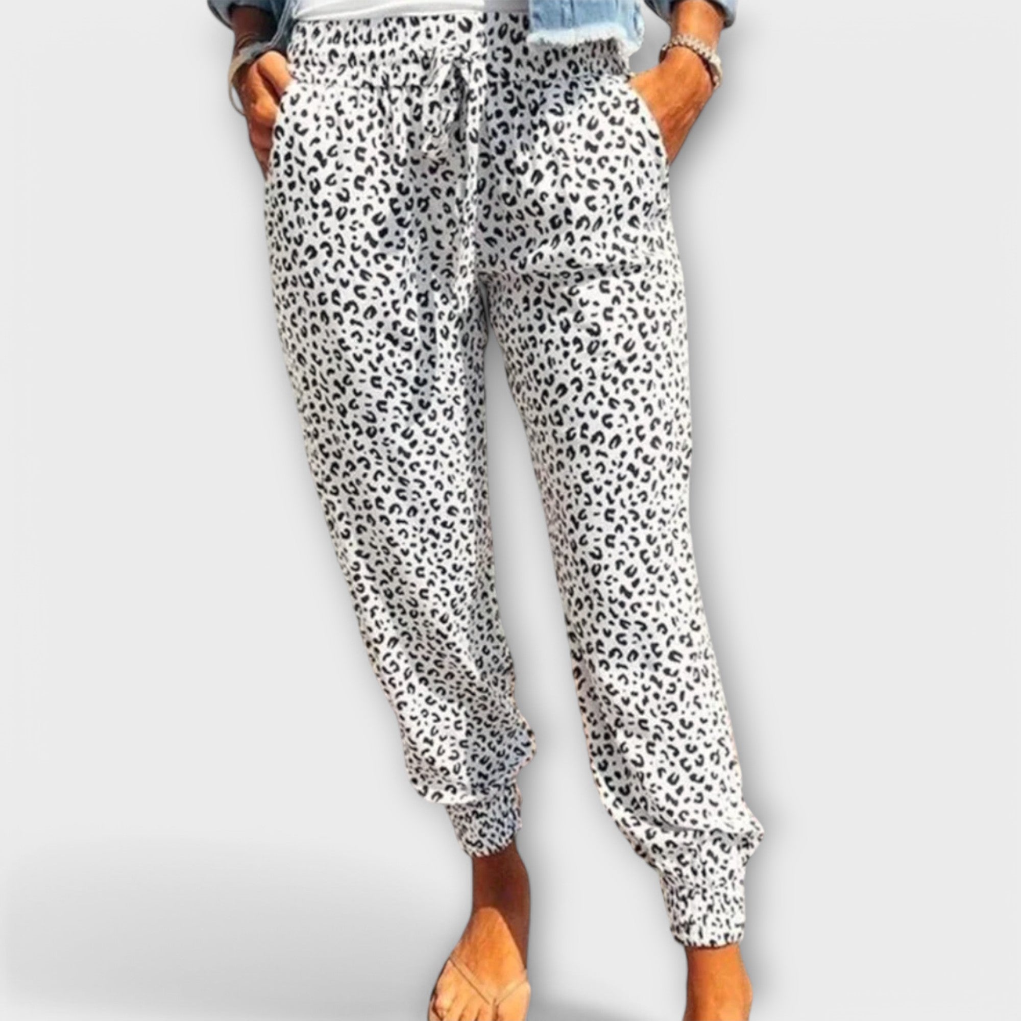 Feli - Weite Hose mit Leopardenmuster