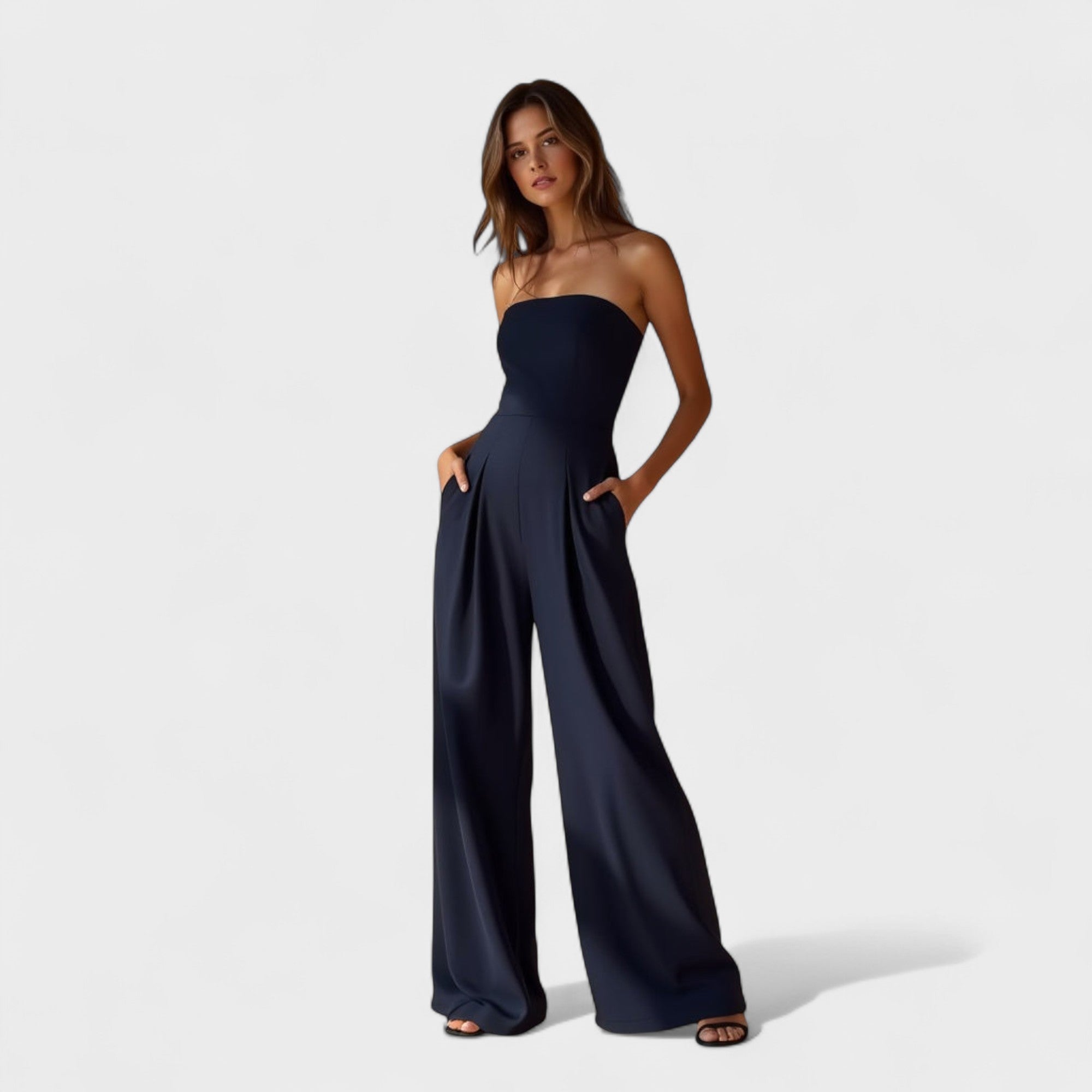 Veya | Strapless Weitbeiniger Jumpsuit